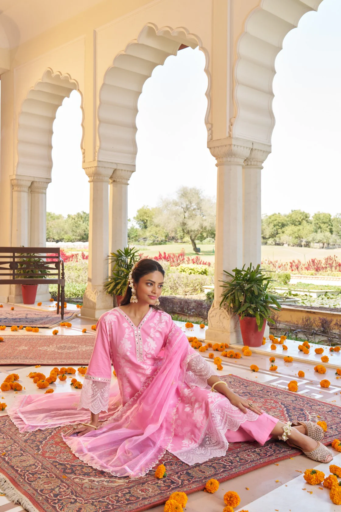 Grithav SoftPink Embroidered Lawn Suit Set - Image 6