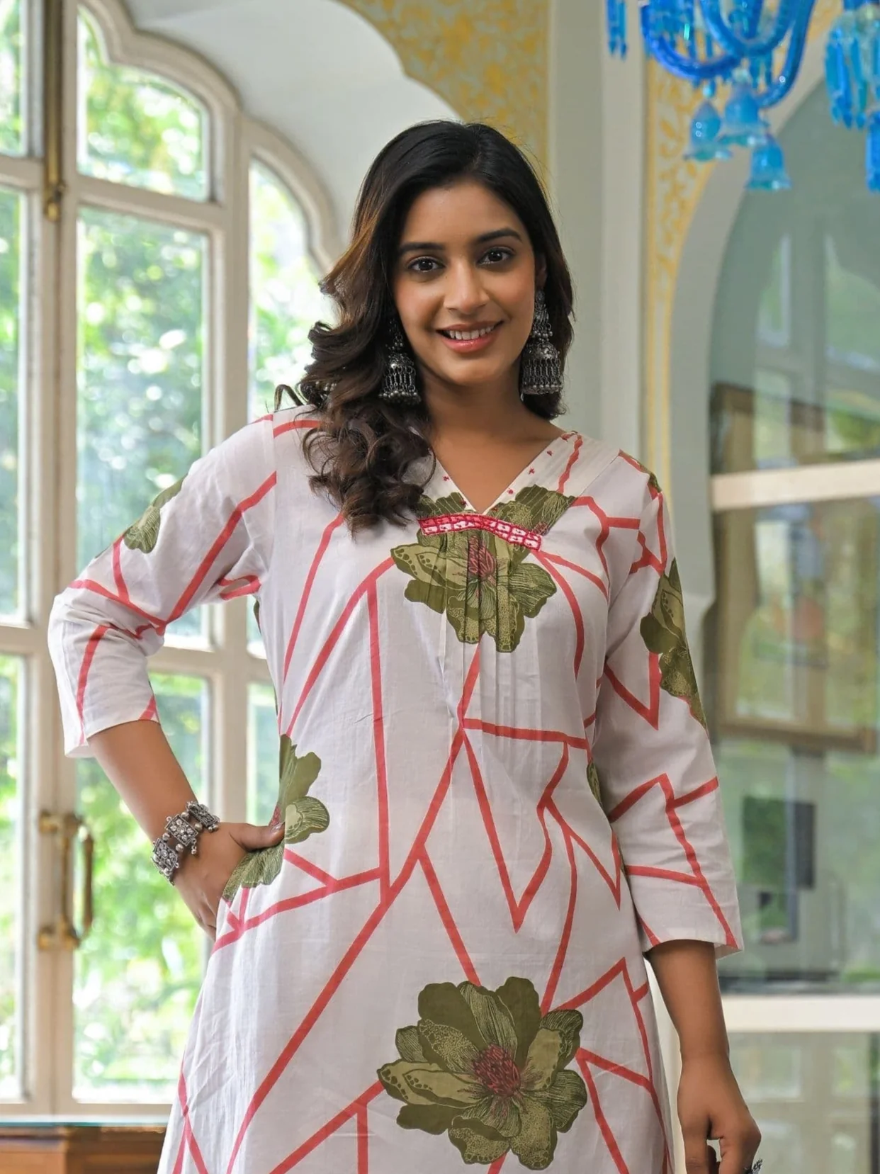 Yutika Fern Cotton Suit set - Image 2