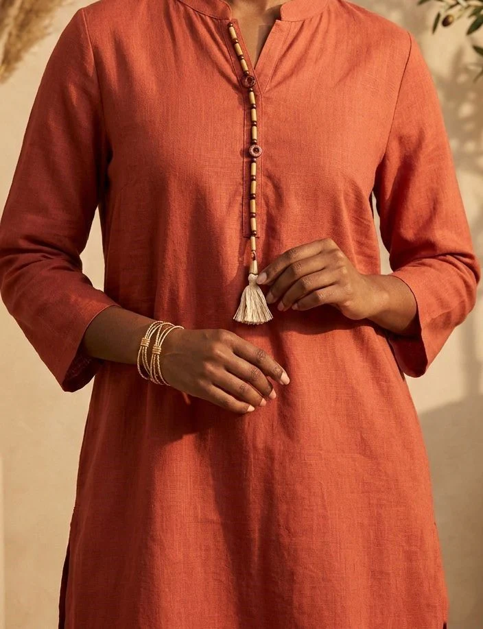 Prisha tangerine cotton co-ord set - Image 3