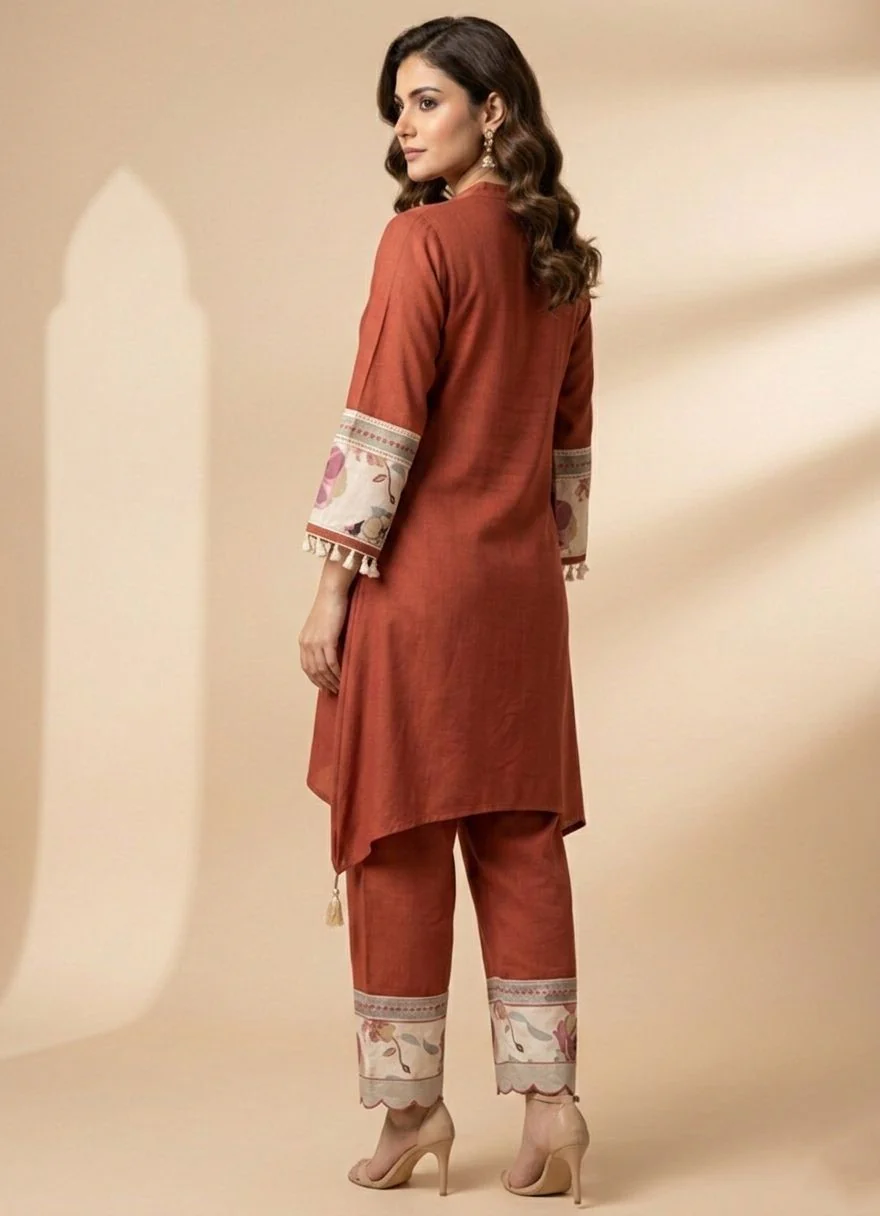Prisha tangerine cotton co-ord set - Image 4