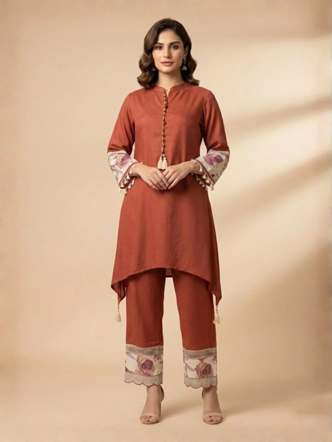 Prisha tangerine cotton co-ord set - Image 5