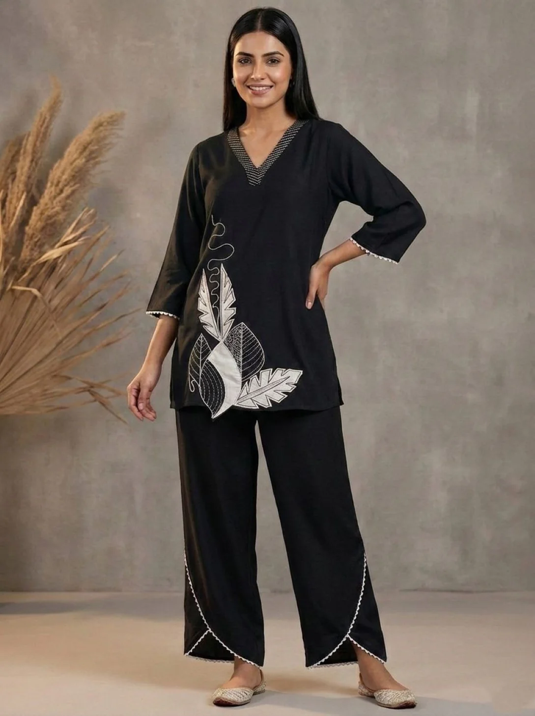 Prisha jet embroidery co-ord set - Image 2