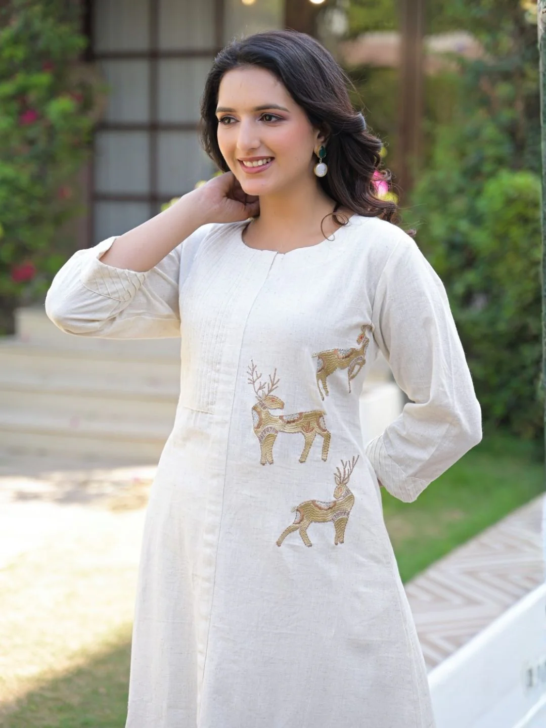 Mayri Angel embroidery cotton kurta pant set - Image 2