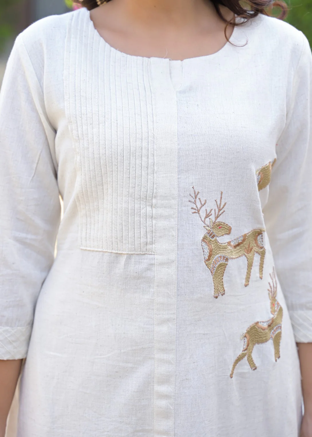 Mayri Angel embroidery cotton kurta pant set - Image 5
