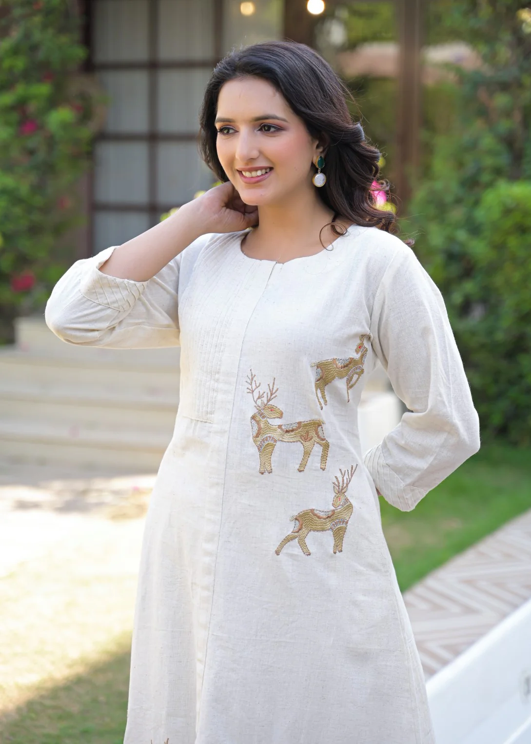 Mayri Angel embroidery cotton kurta pant set - Image 6