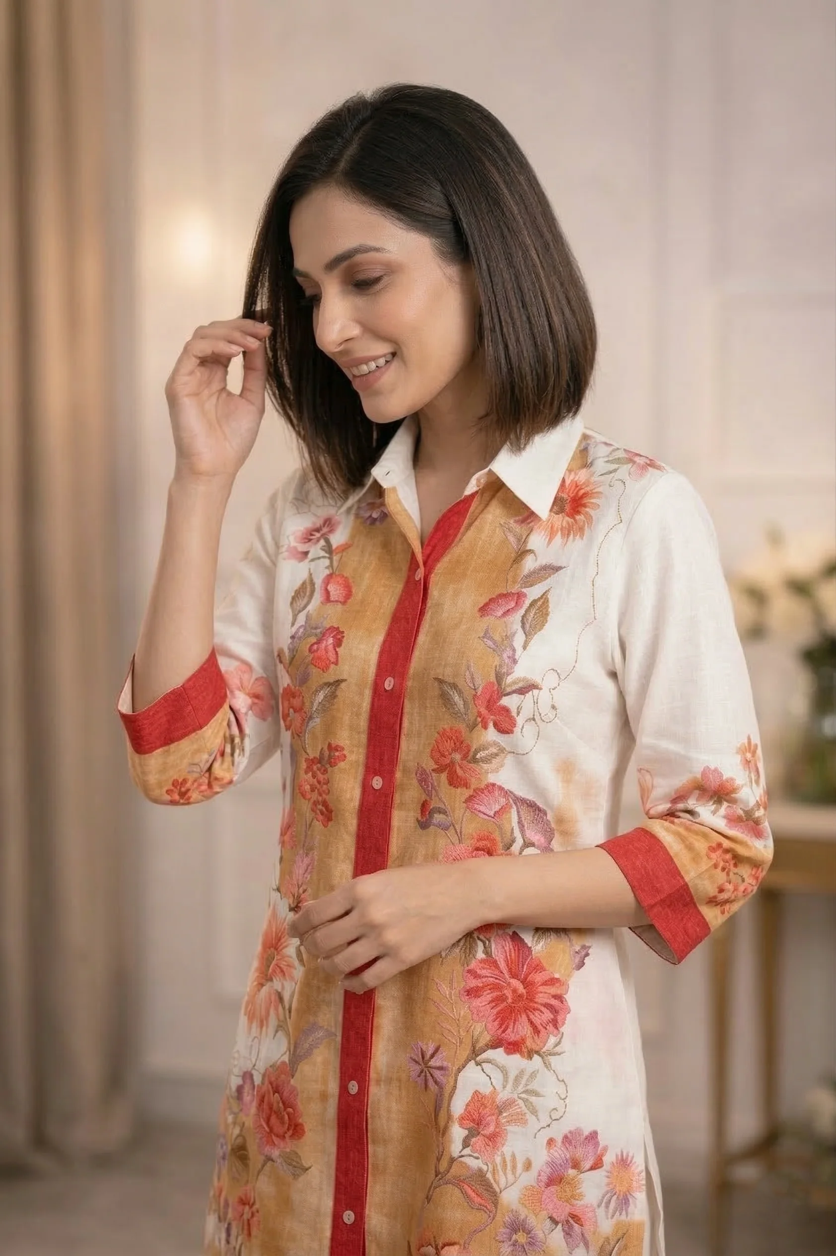 Akshara sand printed co-ord set - Image 5