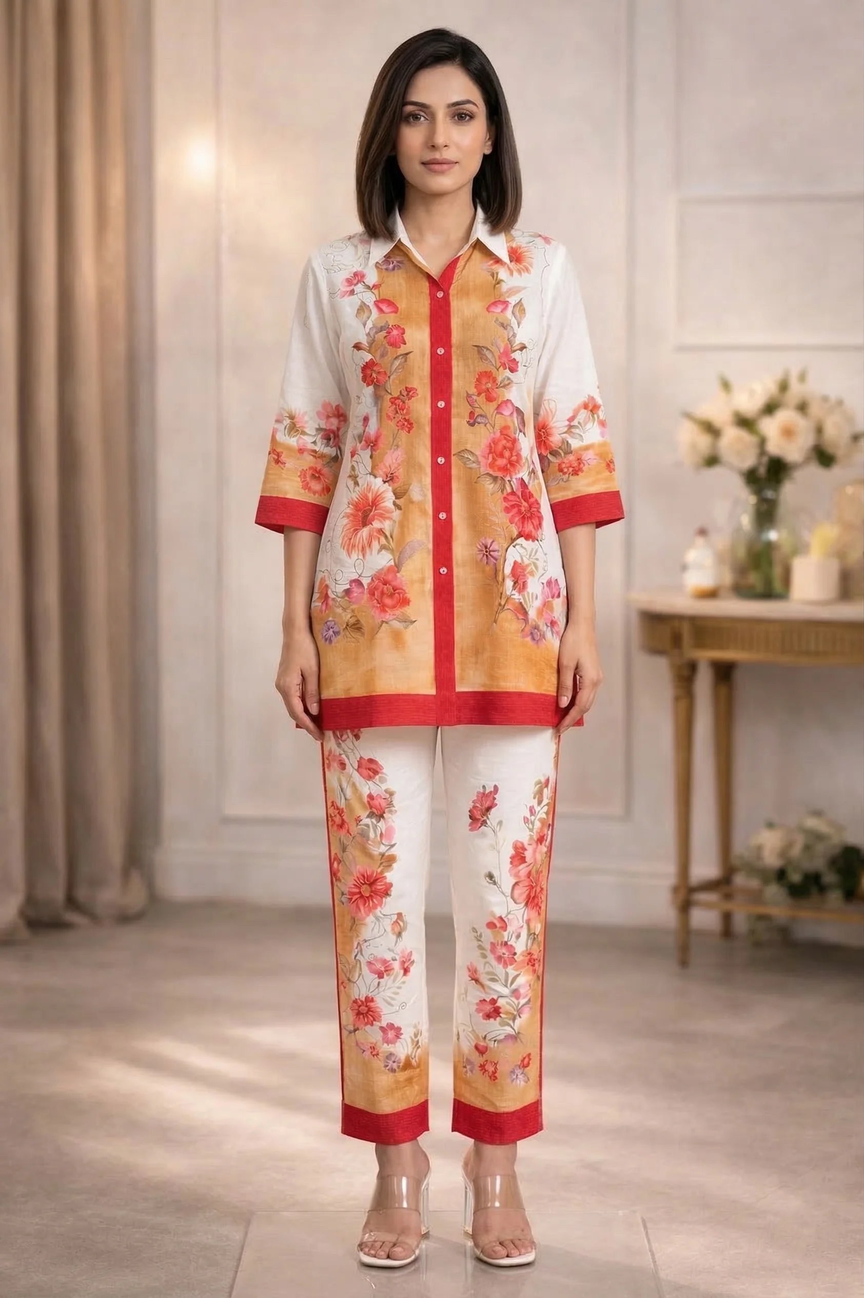 Akshara sand printed co-ord set - Image 6