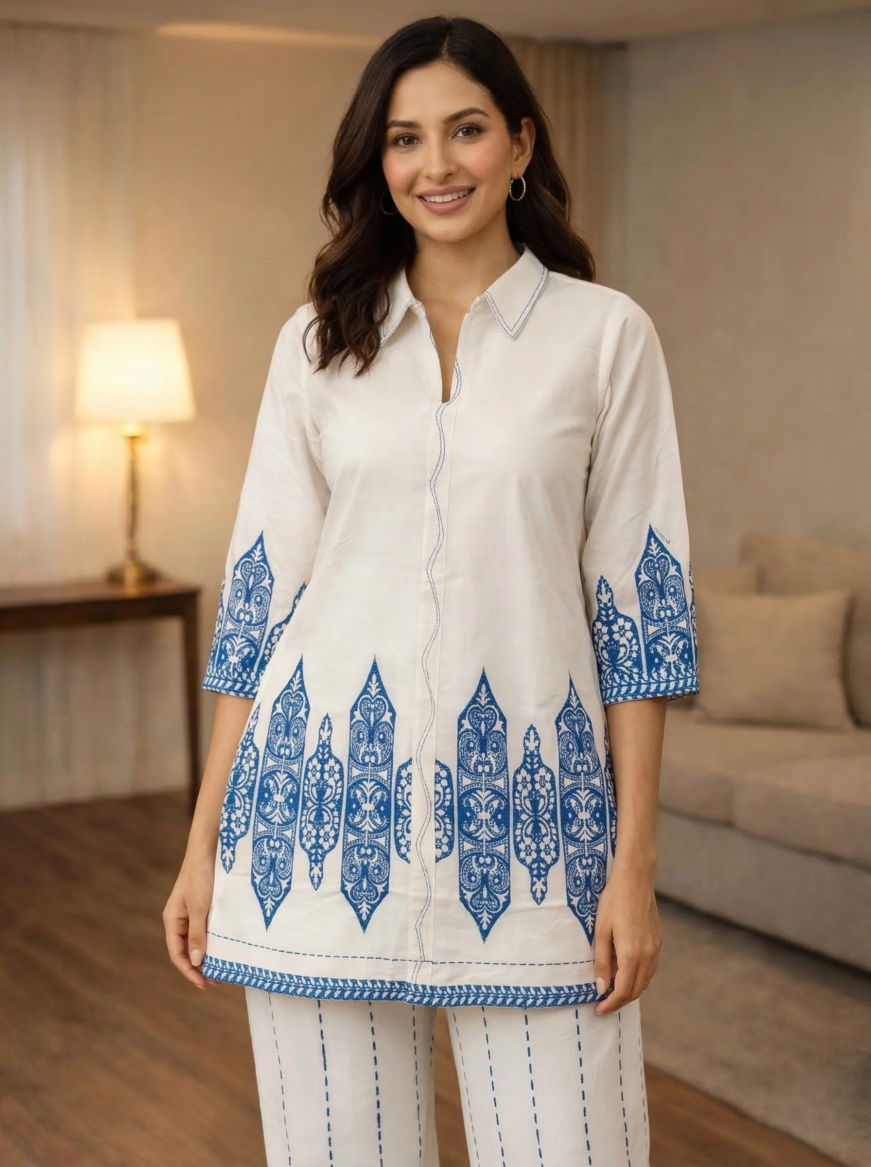 Akshara merino printed co-ord set - Image 2