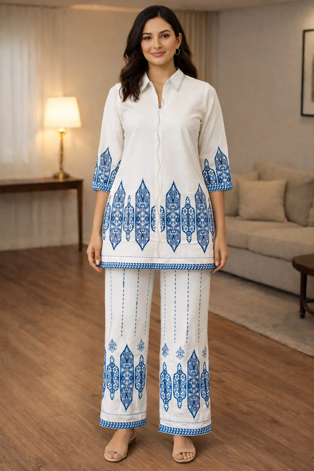 Akshara merino printed co-ord set - Image 5