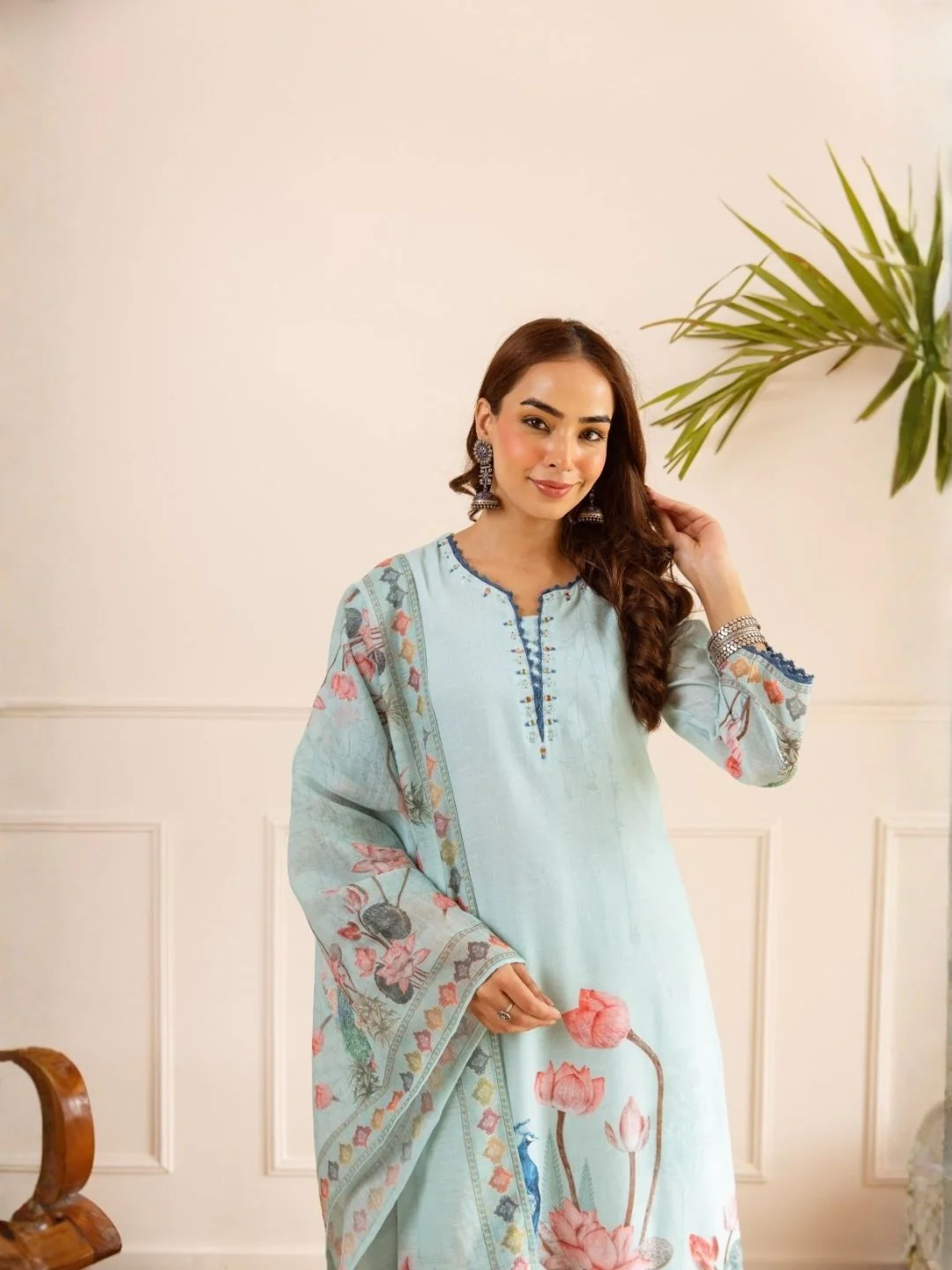 Karen vivid cotton suit set - Image 3