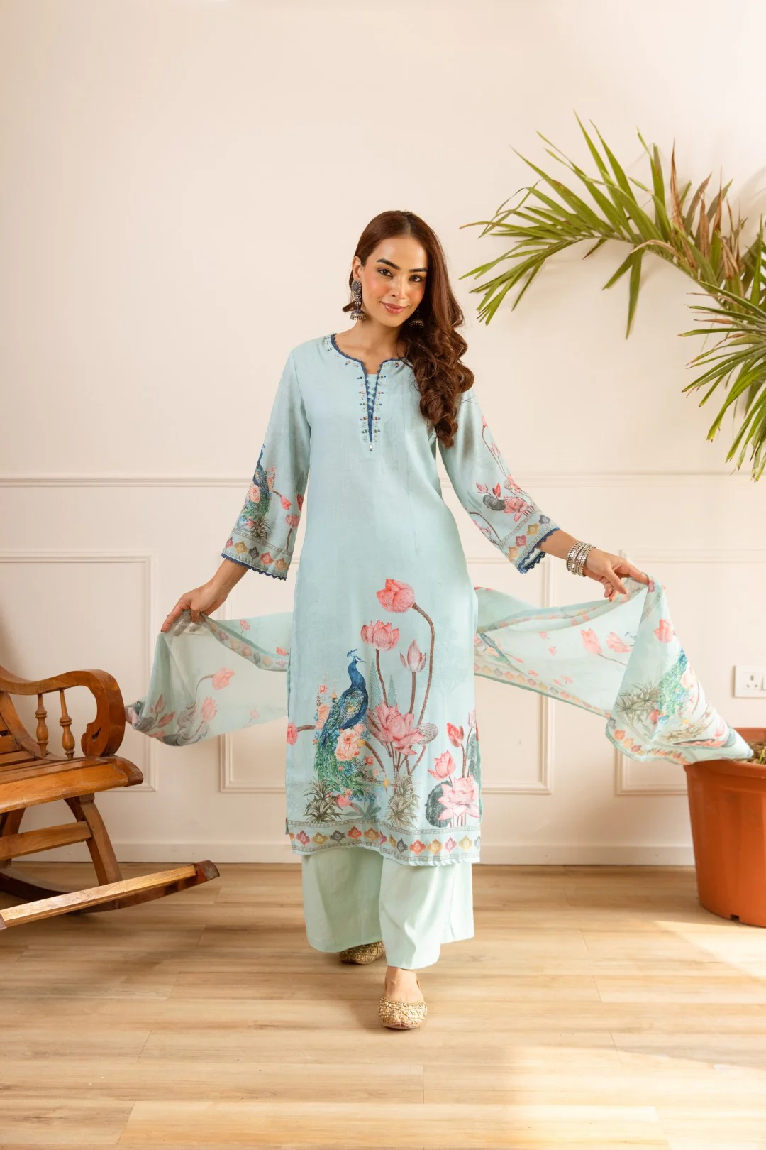Karen vivid cotton suit set - Image 7