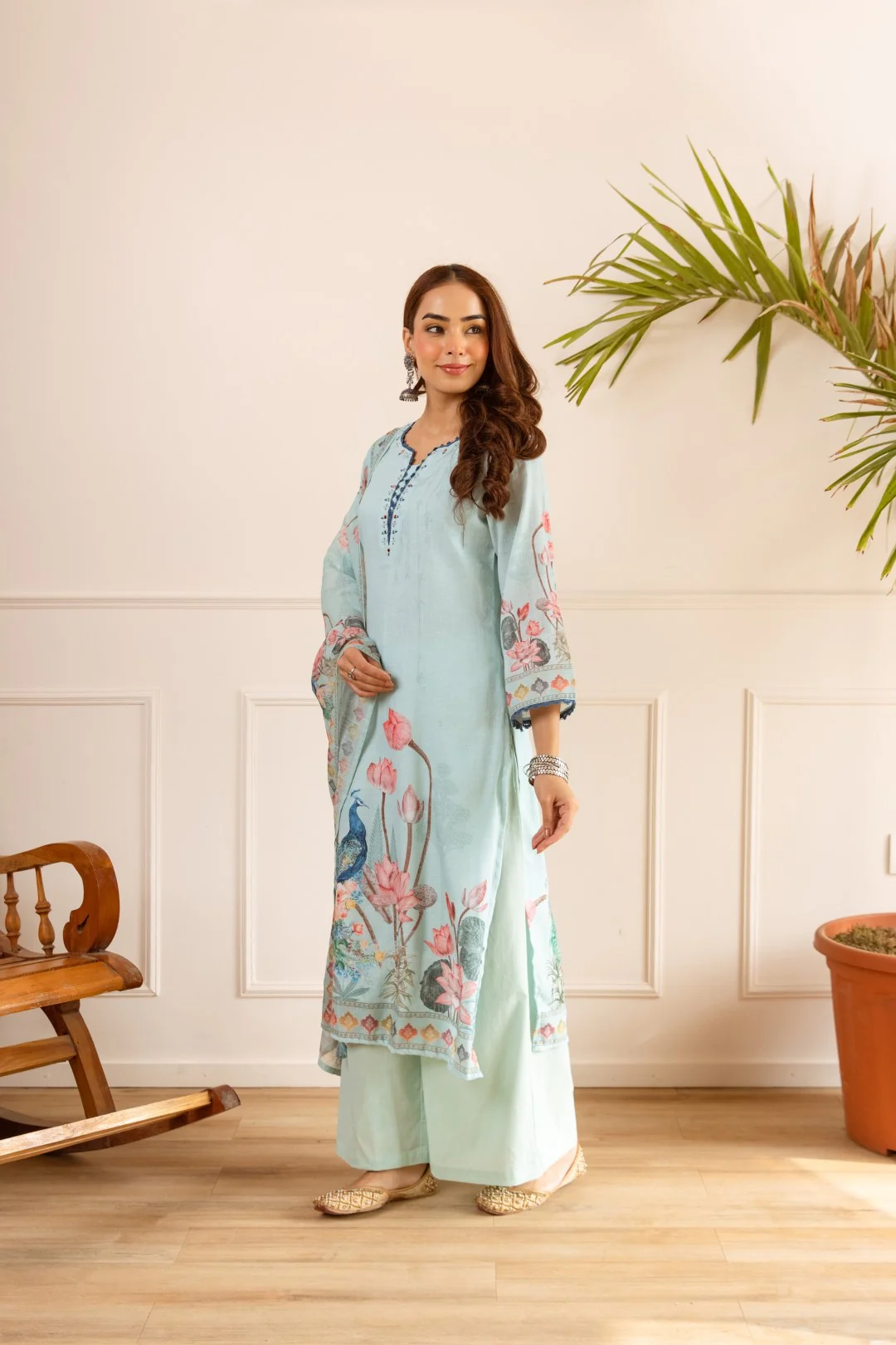 Karen vivid cotton suit set - Image 9