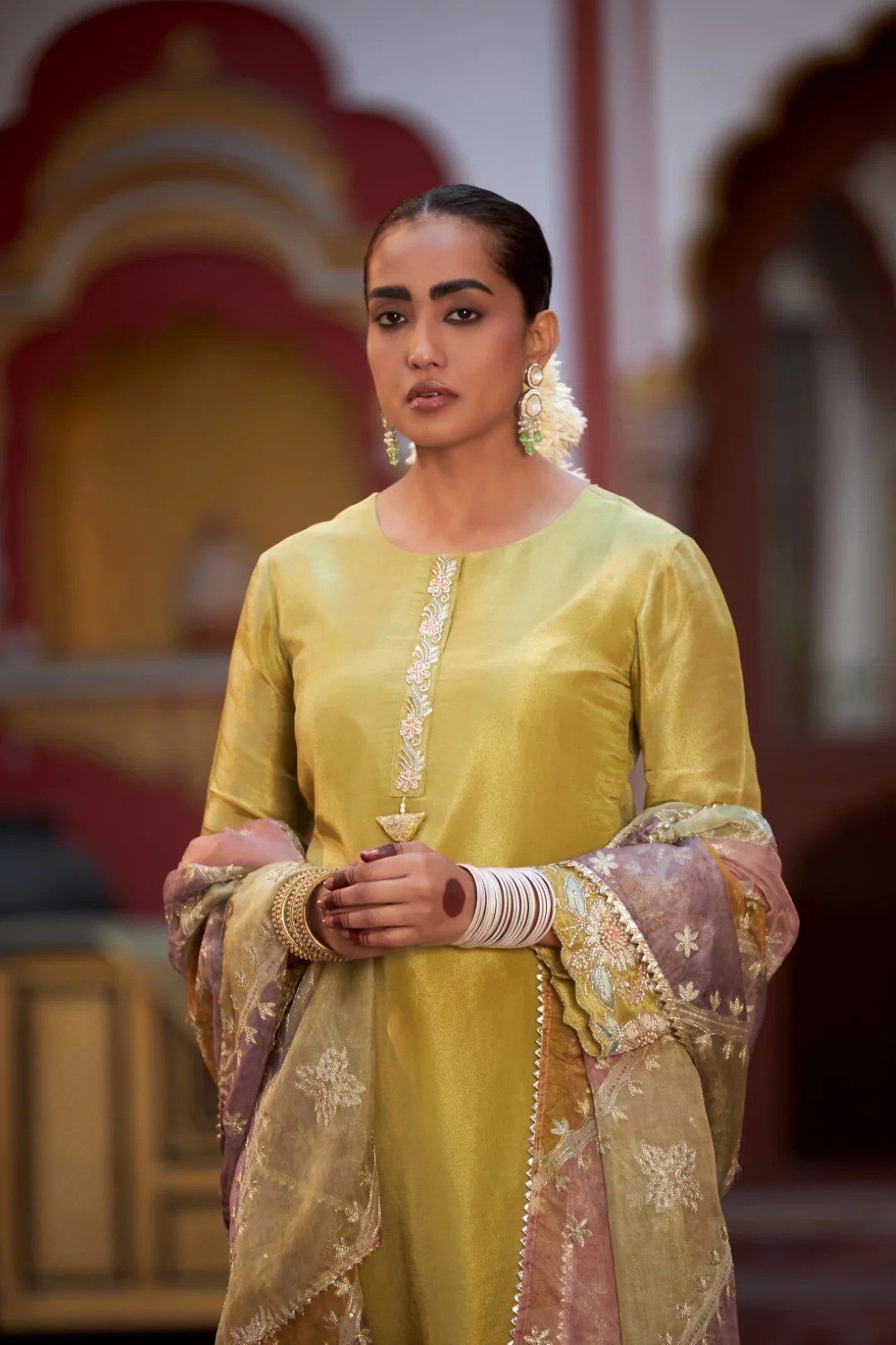 Mihika sand full work suit set - Image 4