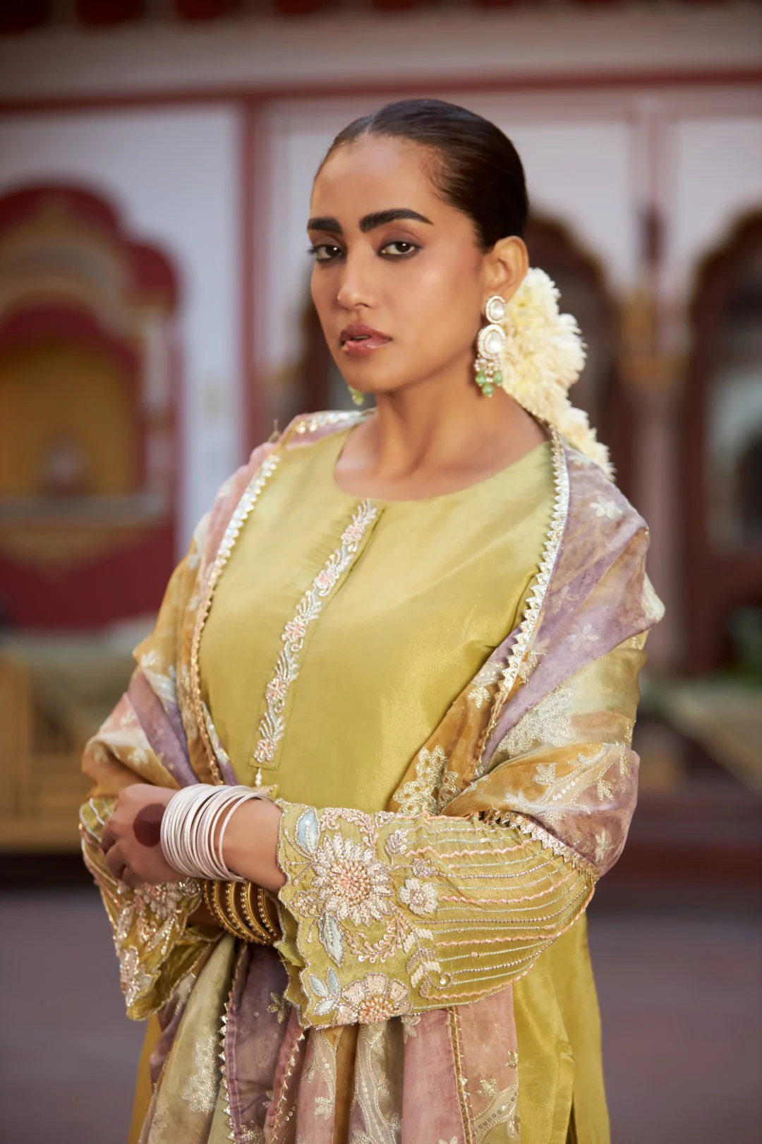 Mihika sand full work suit set - Image 5