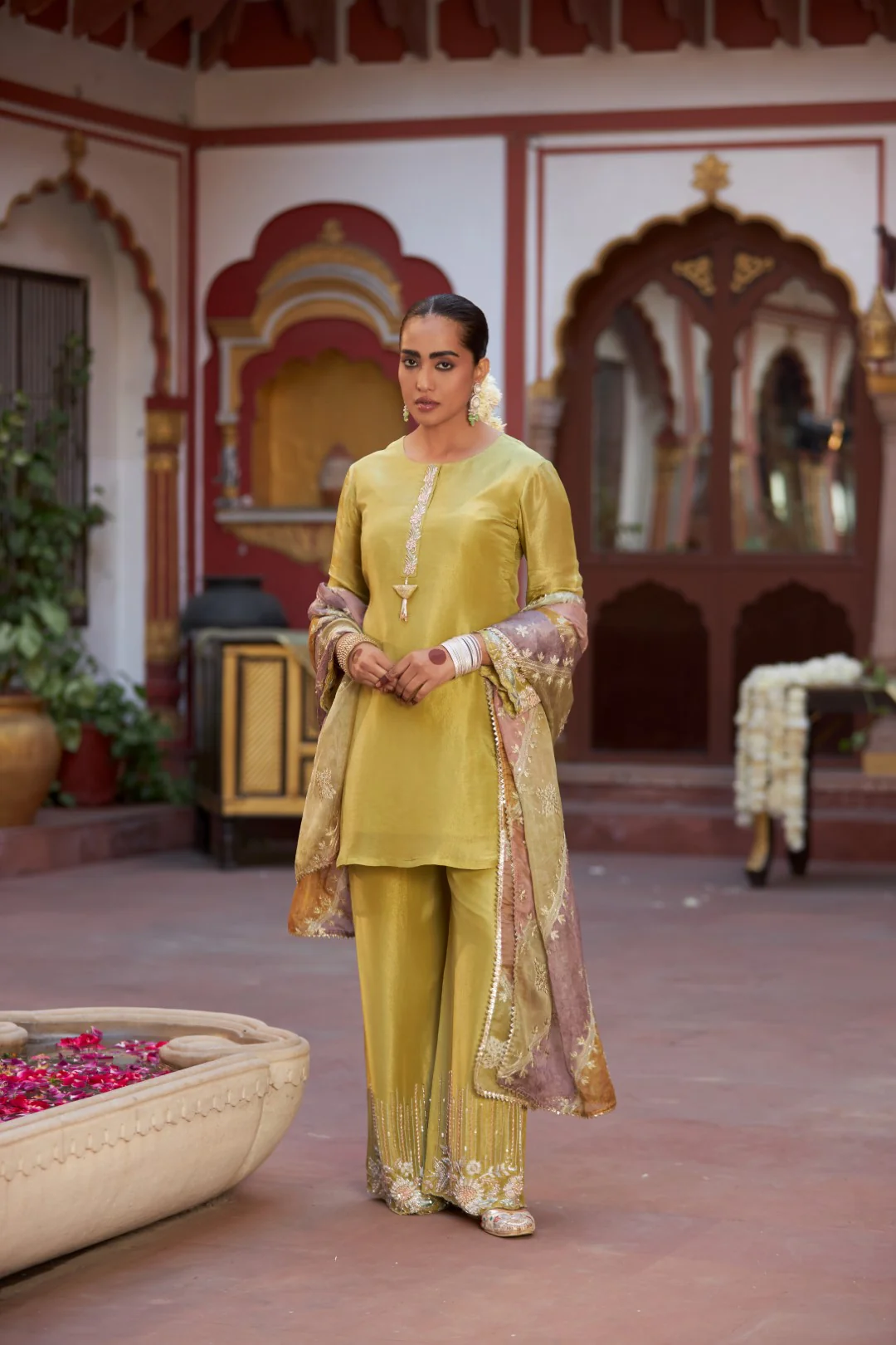 Mihika sand full work suit set - Image 7