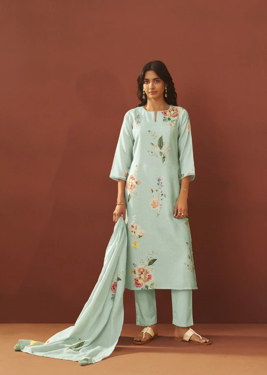 Itrh kelly printed cotton linen suit set - Image 7
