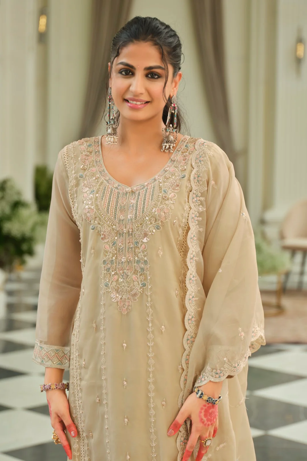 Adab caramel full work suit set - Image 2