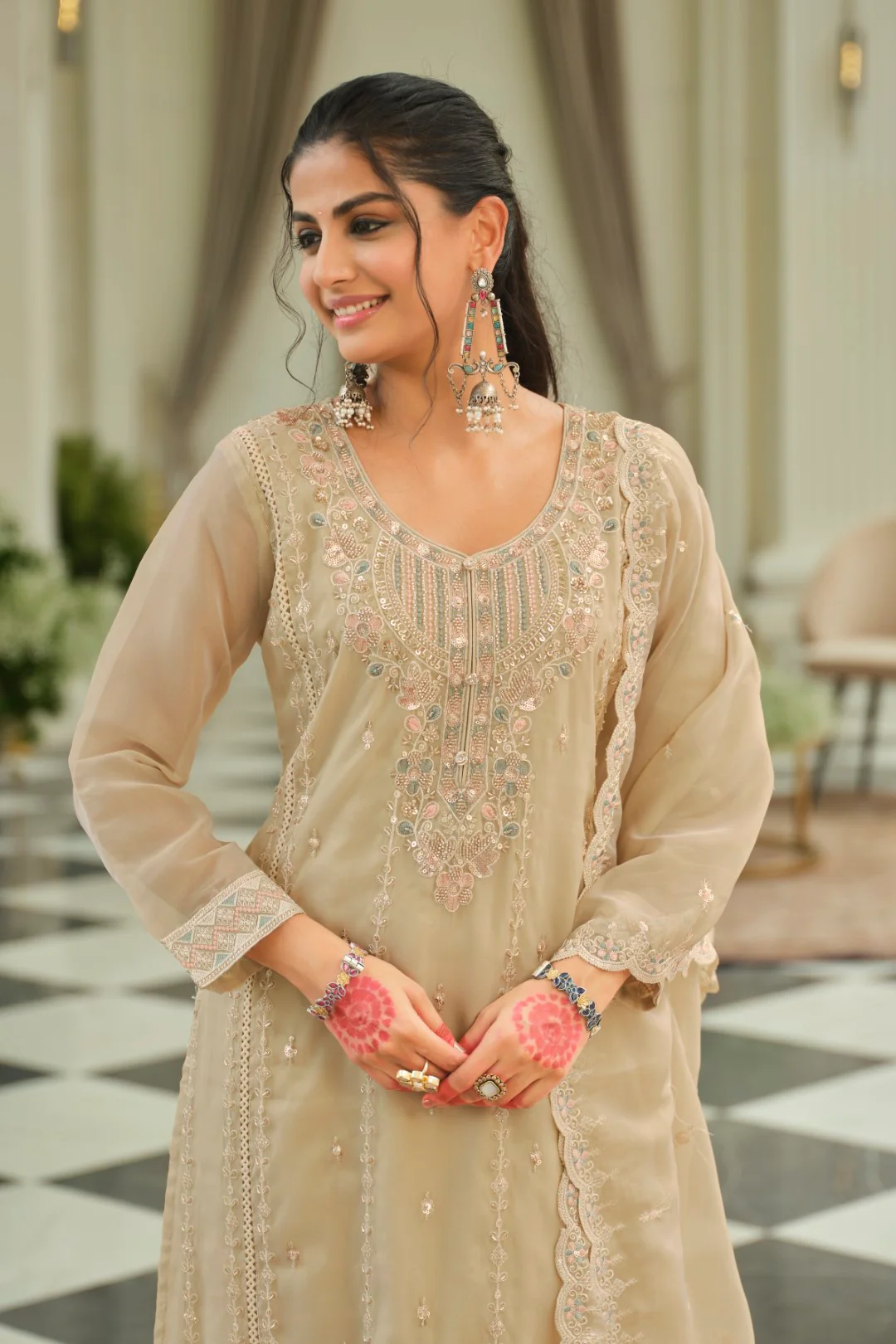 Adab caramel full work suit set - Image 5