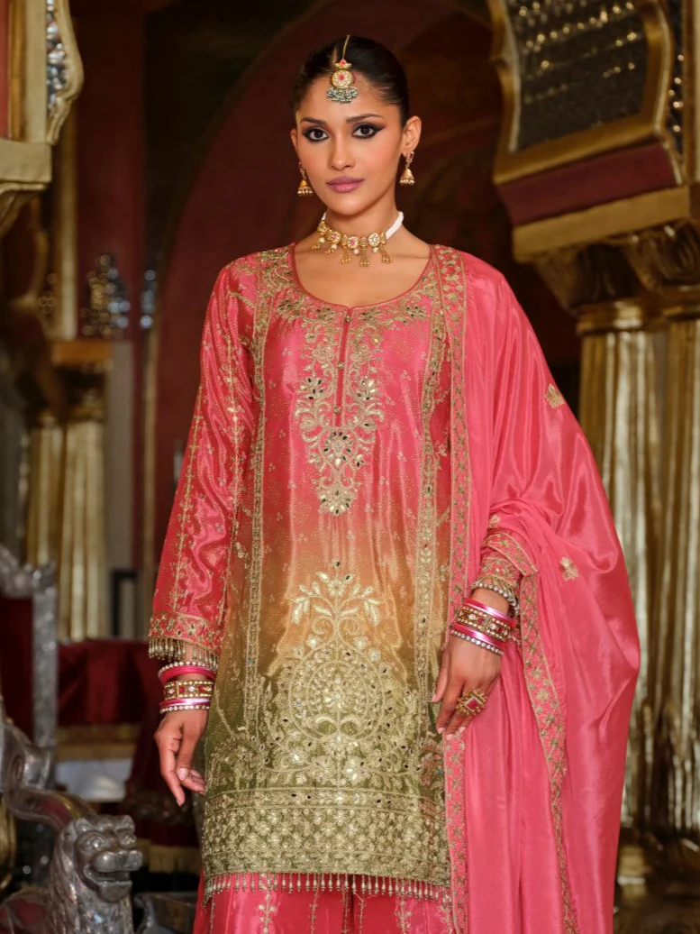 Ragini rose full work suit set - Image 2