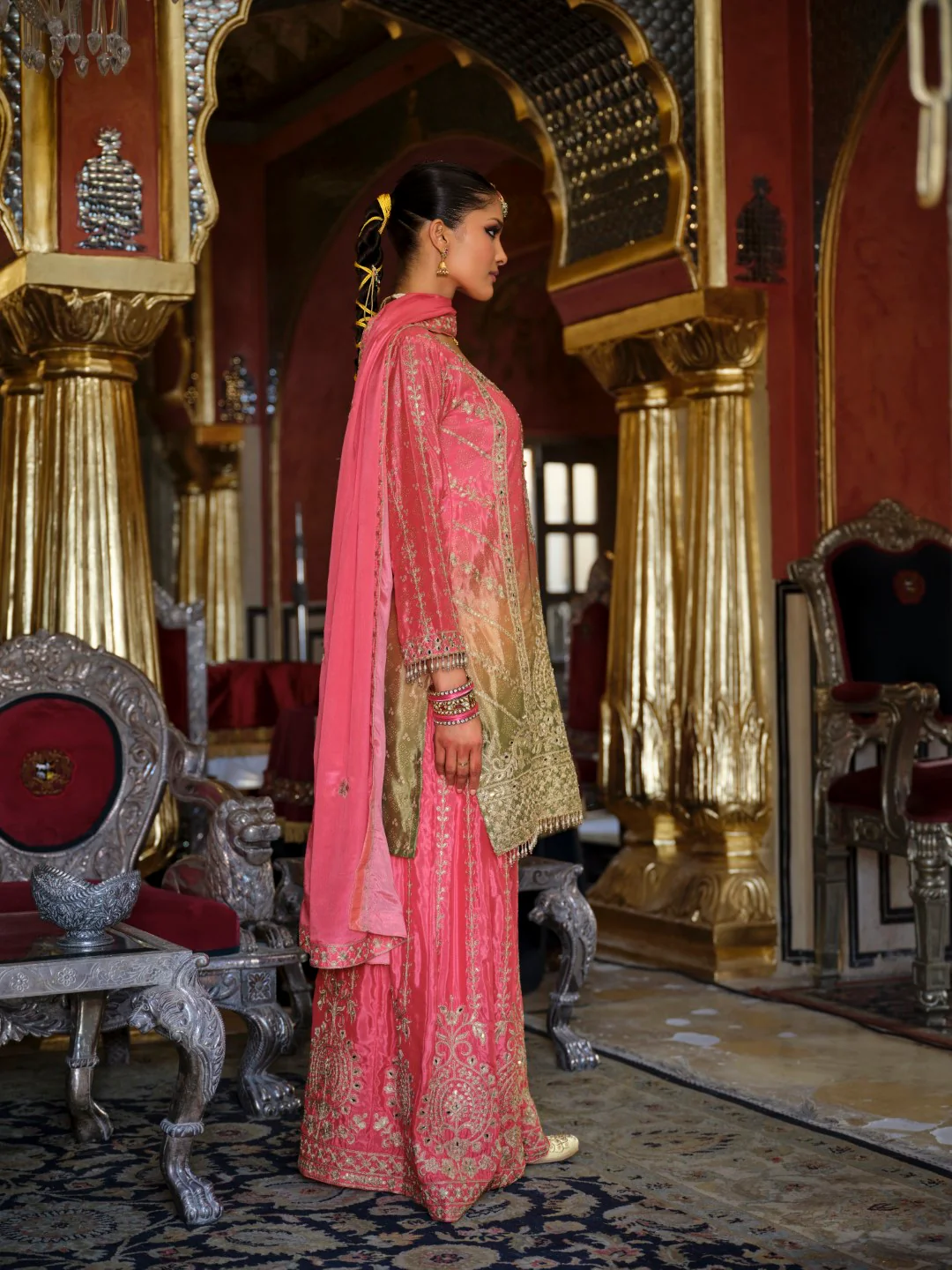 Ragini rose full work suit set - Image 5