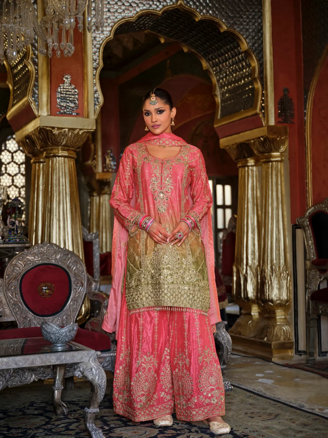 Ragini rose full work suit set - Image 6