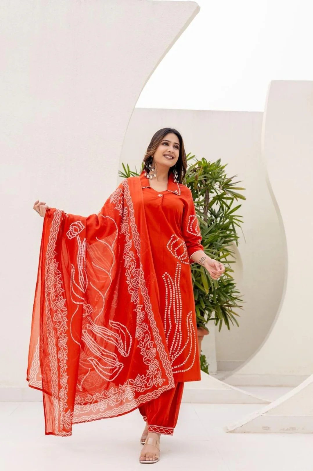 Girnar Apricot Cotton suit set - Image 5