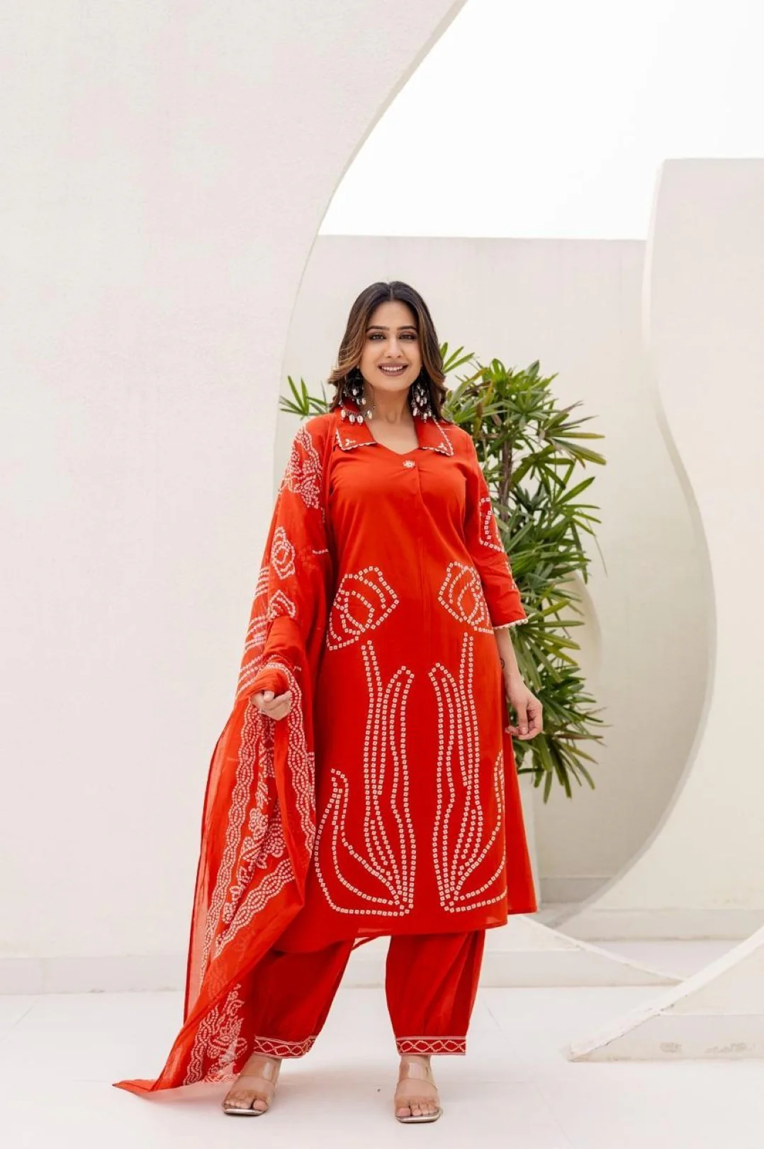 Girnar Apricot Cotton suit set - Image 6