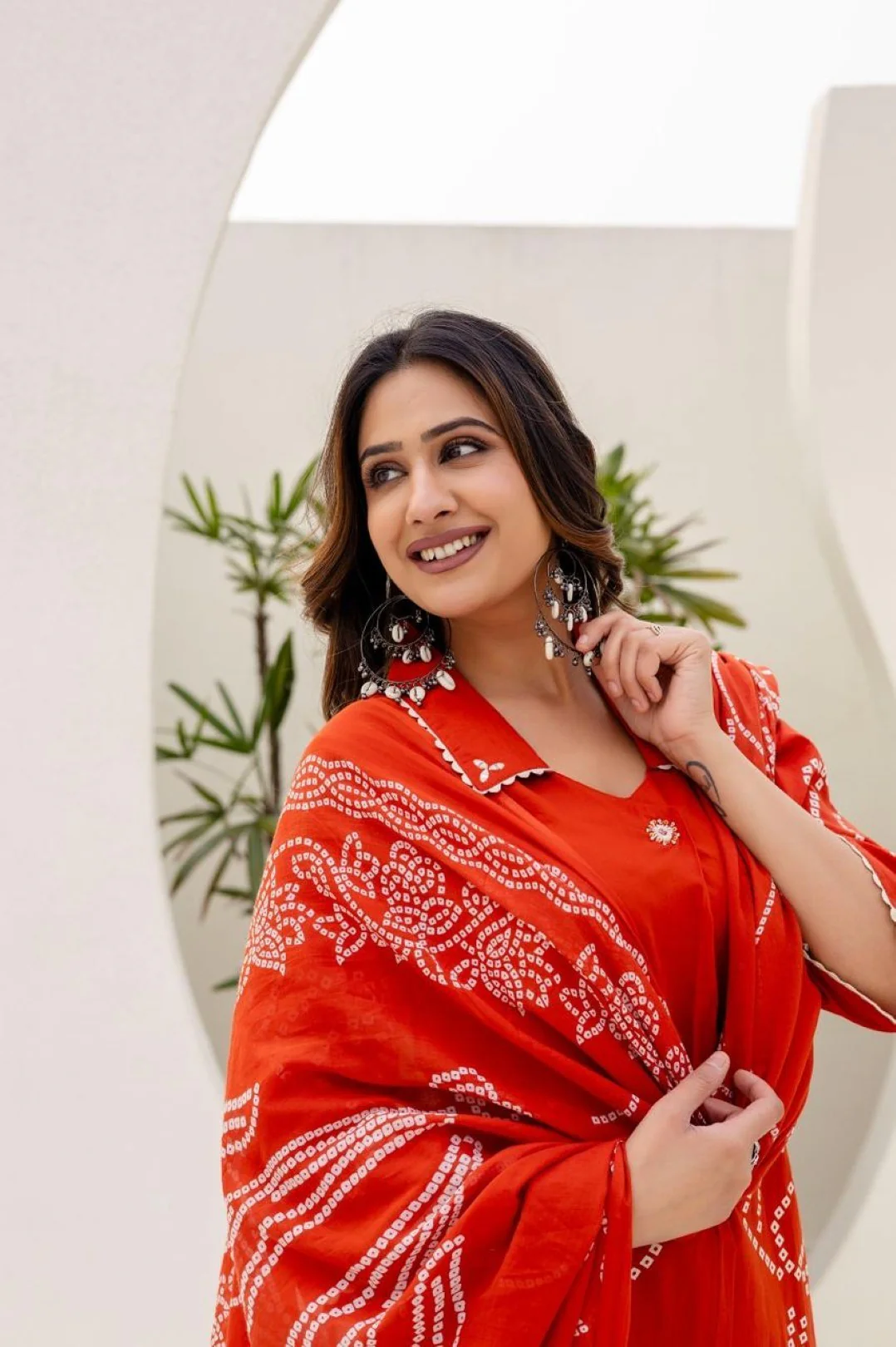 Girnar Apricot Cotton suit set - Image 8
