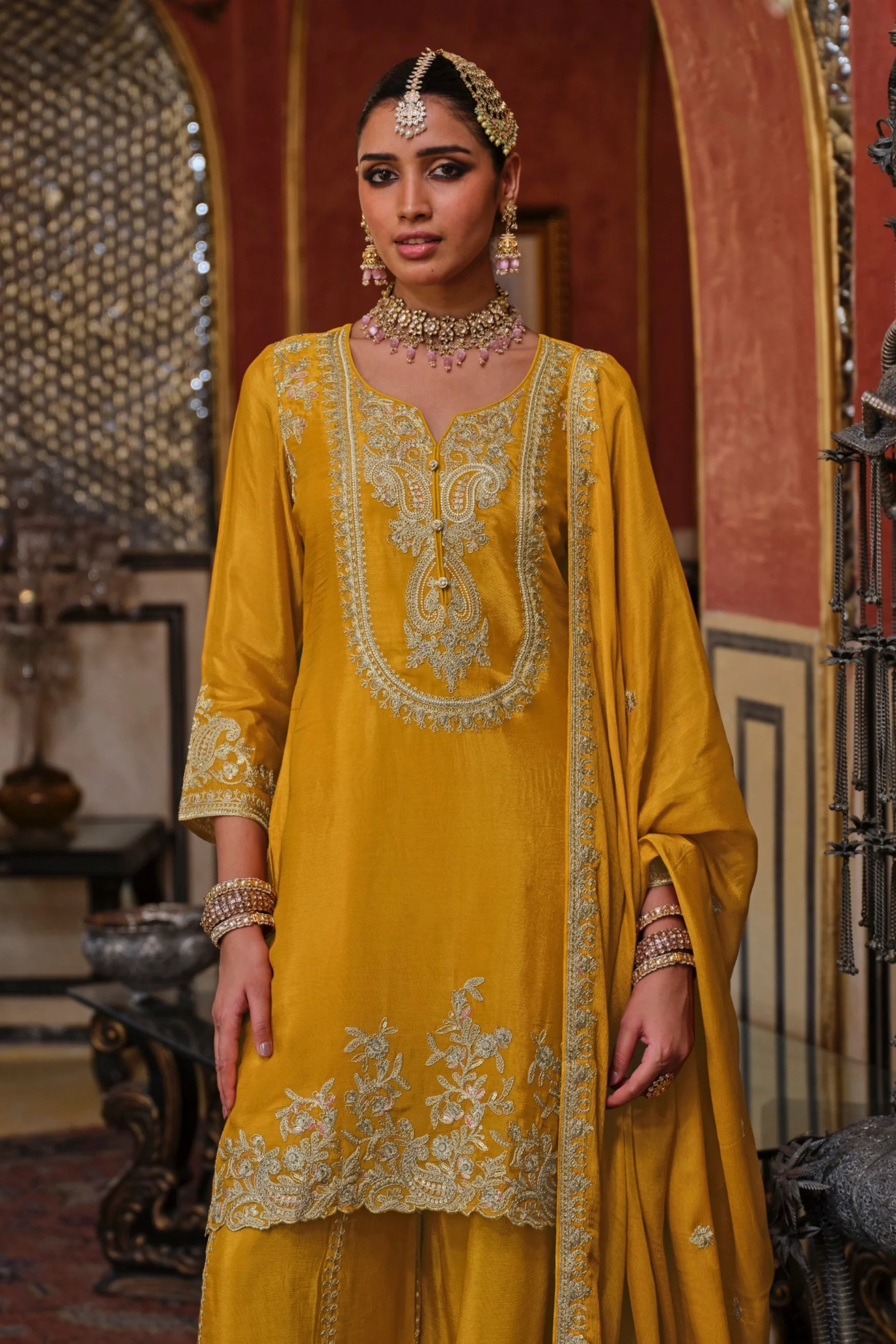 Gunja Amber Full Work Heavy Gharara Set - Image 2