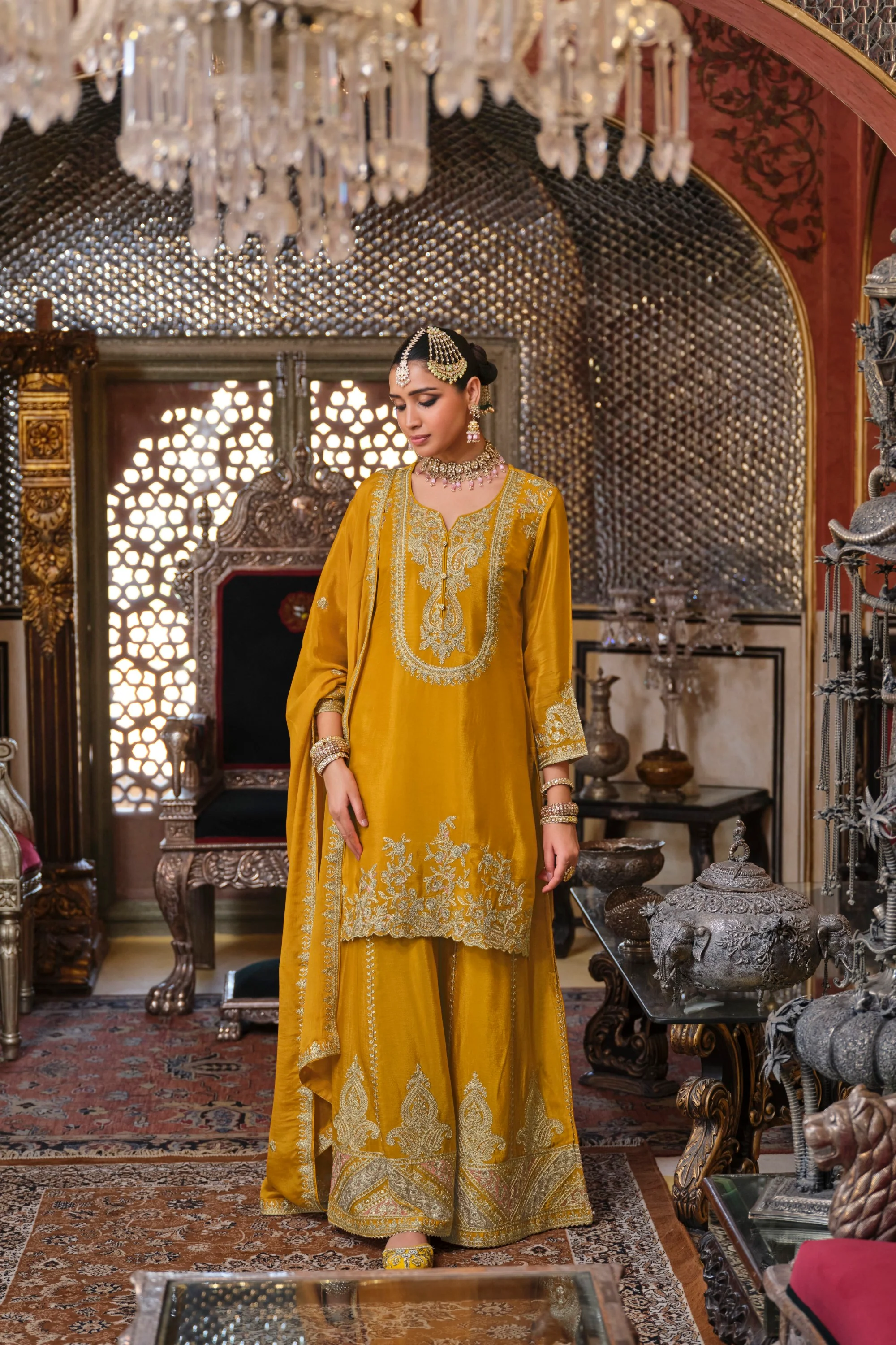 Gunja Amber Full Work Heavy Gharara Set - Image 5