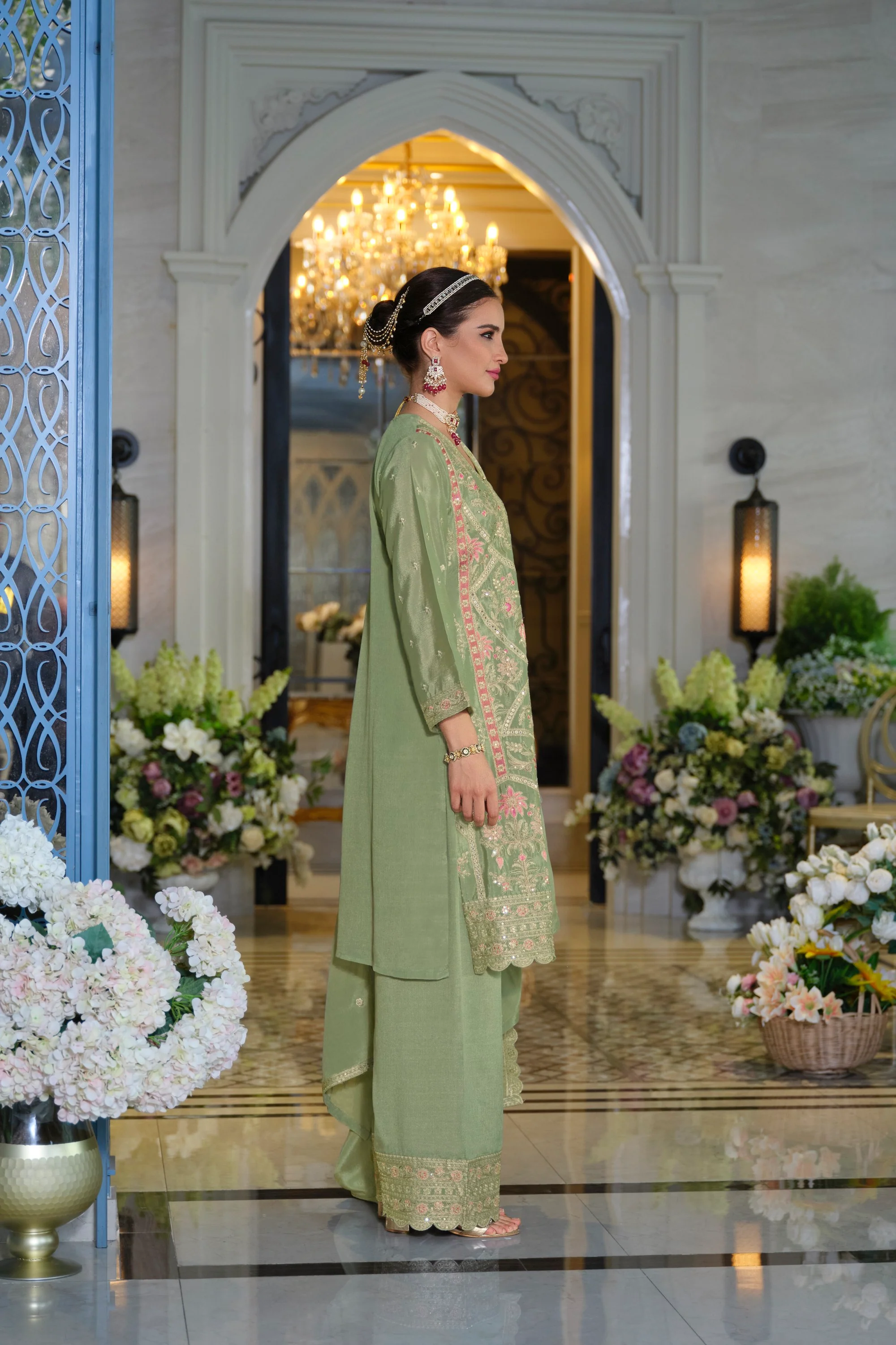 Farz Pista Full Work Heavy Suit Set - Image 7