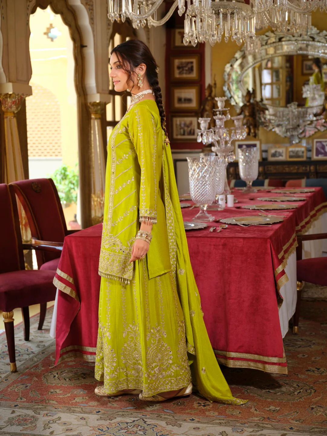 Sambhav fern full work sharara suit set - Image 6