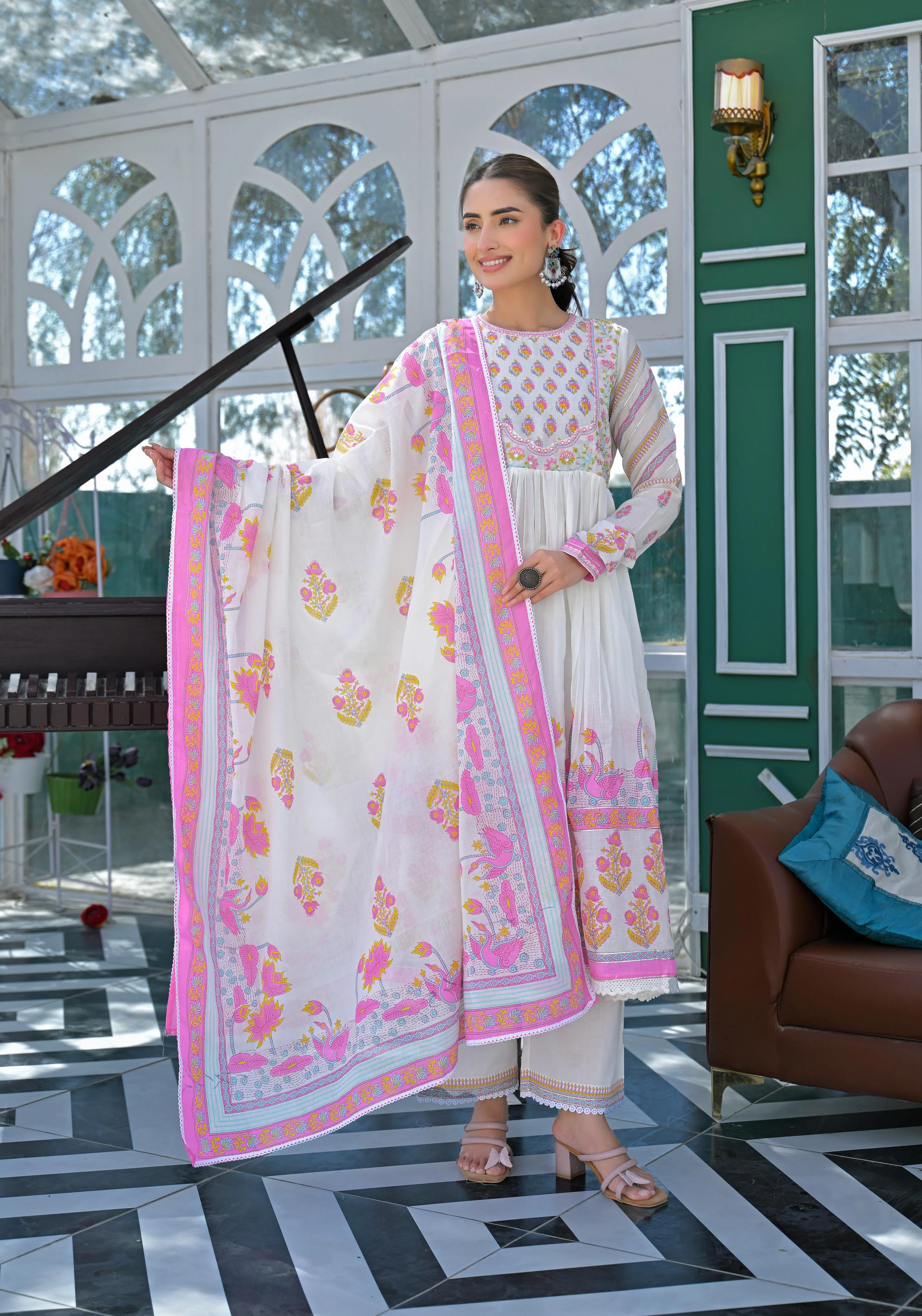 Lakshita Punch Printed Cotton Suit Set - Image 5
