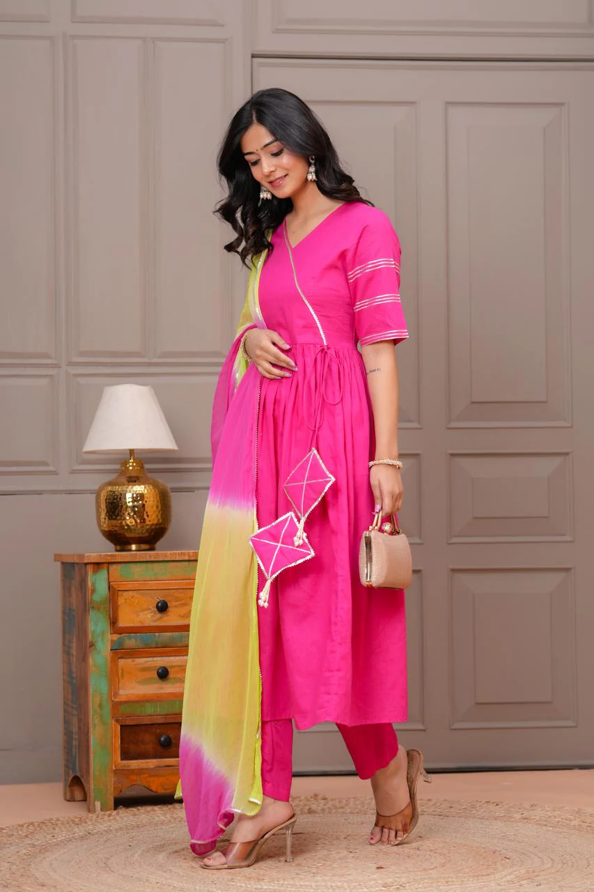 Ganatra Candy Cotton Anarkali Suit Set - Image 10