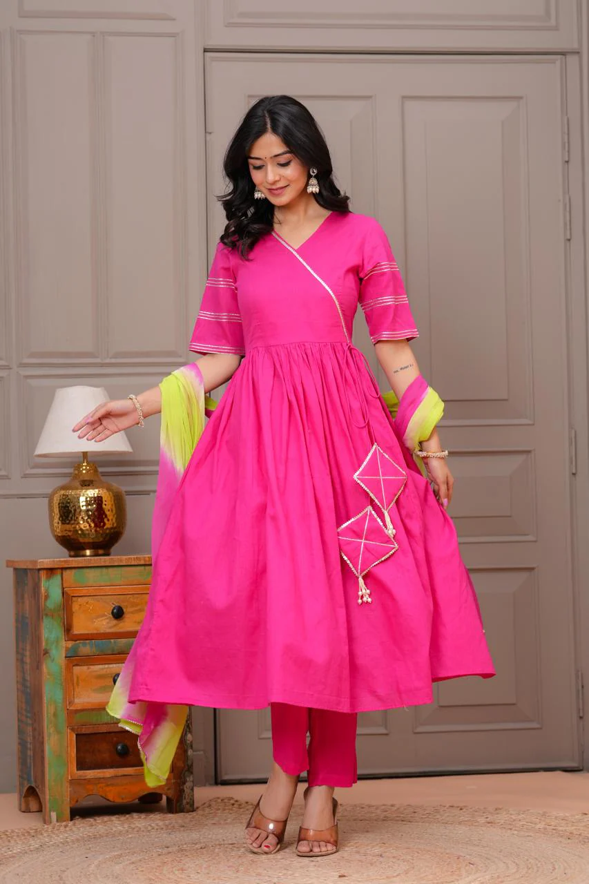 Ganatra Candy Cotton Anarkali Suit Set - Image 11