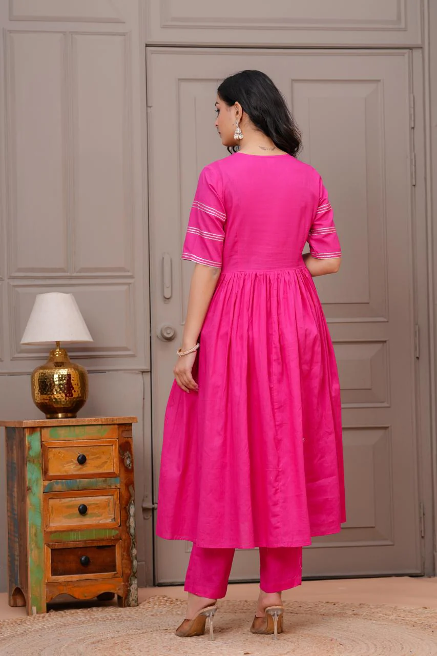 Ganatra Candy Cotton Anarkali Suit Set - Image 3