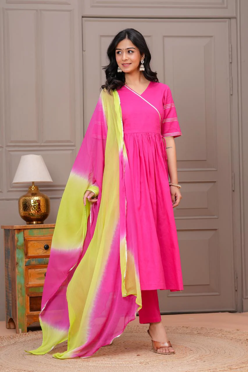 Ganatra Candy Cotton Anarkali Suit Set - Image 4