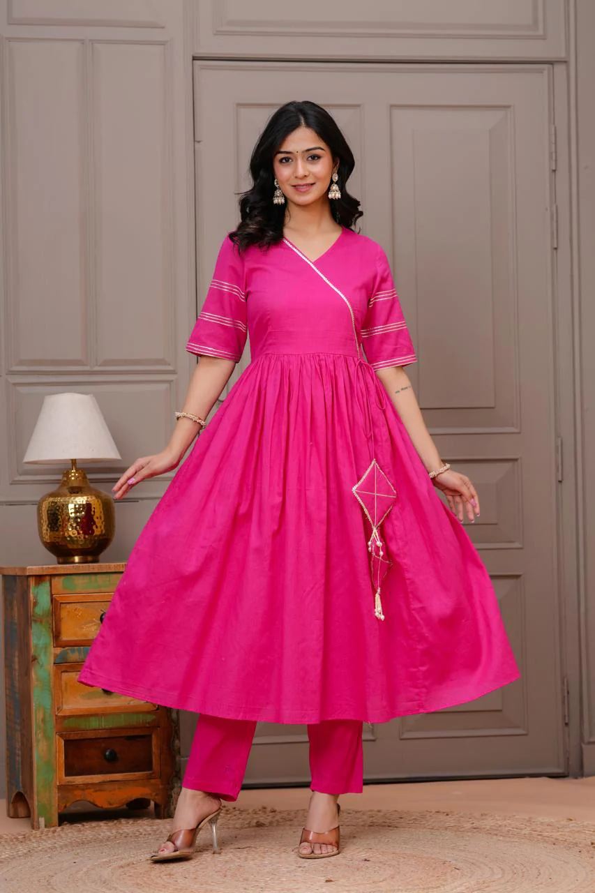 Ganatra Candy Cotton Anarkali Suit Set - Image 9