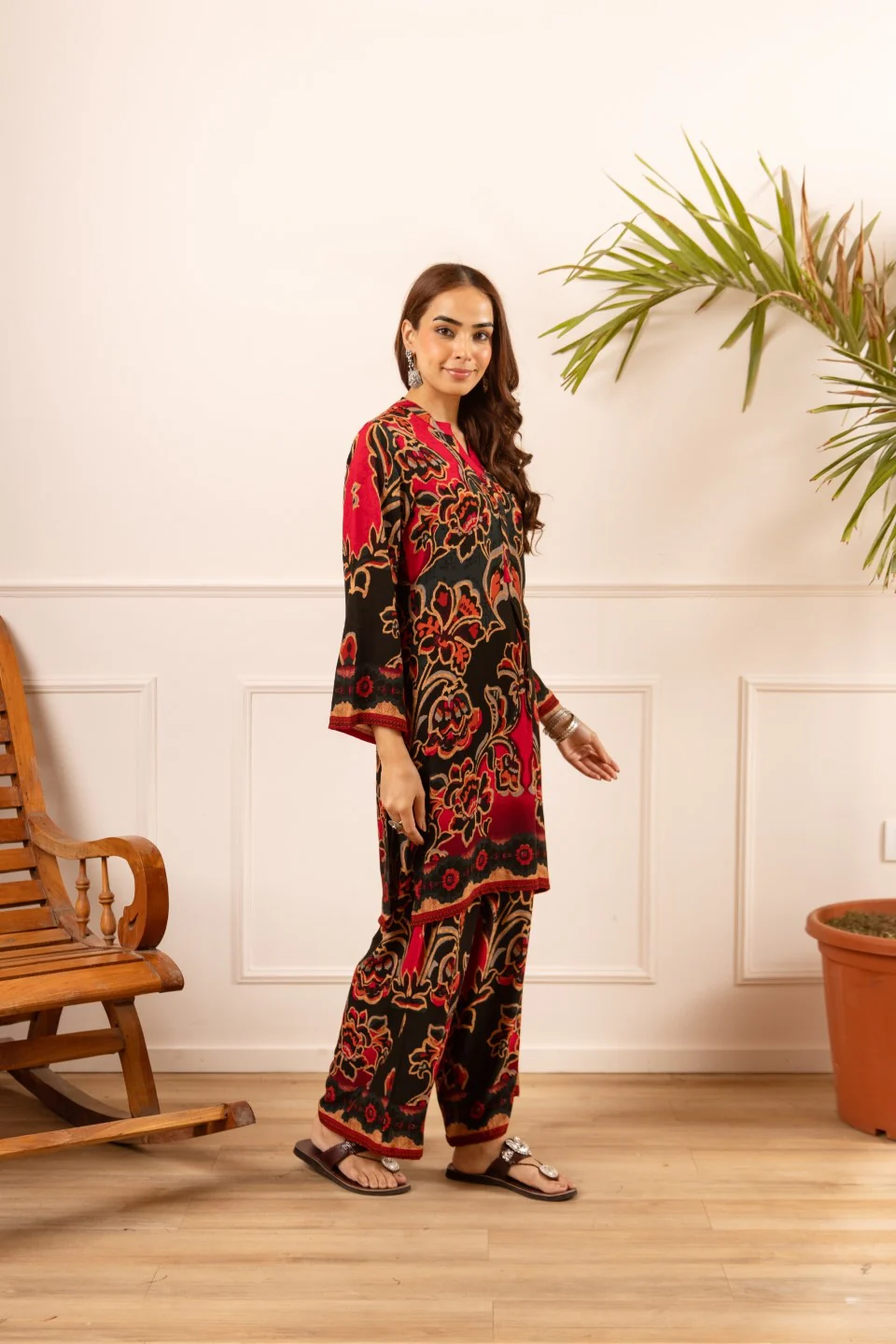 Karen ruby printed co-ord set - Image 5