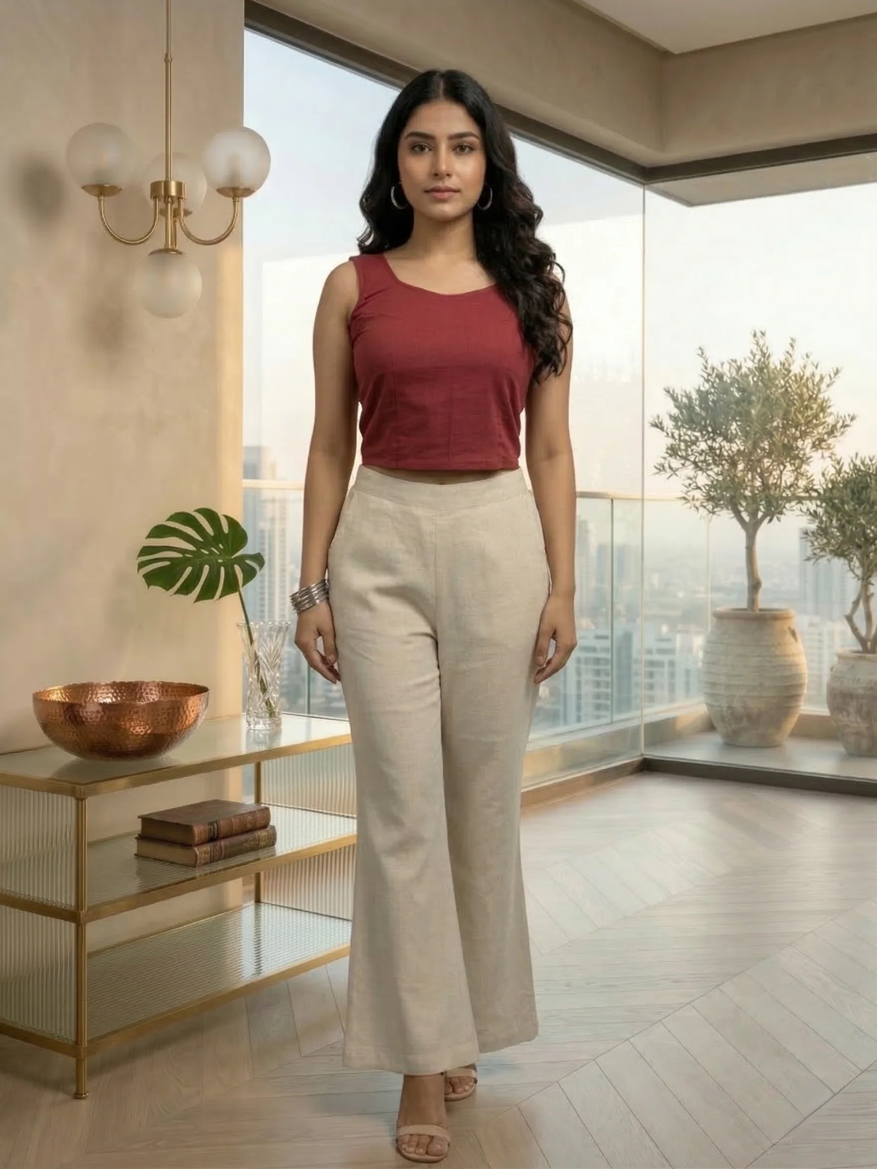 Drona pearl embroidery cotton 3 pc co-ord set - Image 10