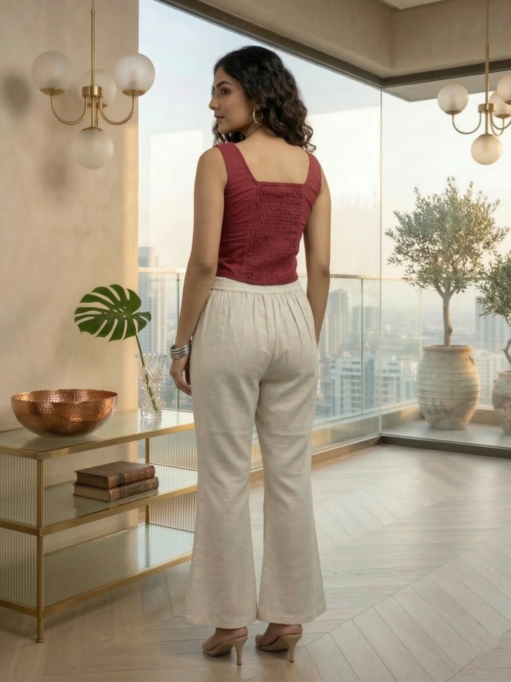 Drona pearl embroidery cotton 3 pc co-ord set - Image 11