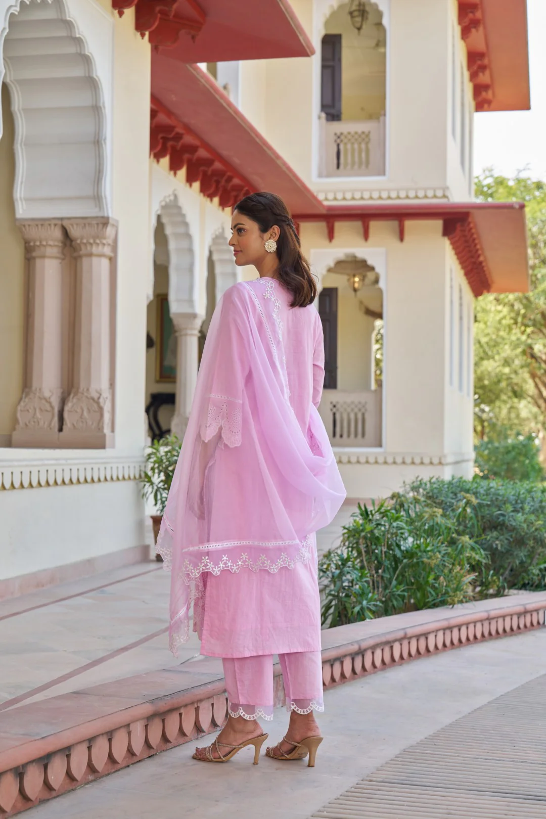 Anumeha Rouge Embroidery Suit Set - Image 4