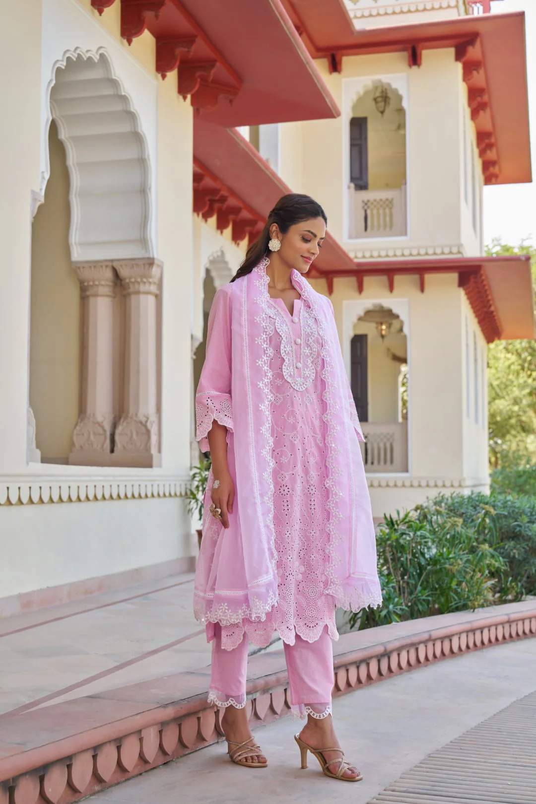 Anumeha Rouge Embroidery Suit Set - Image 5