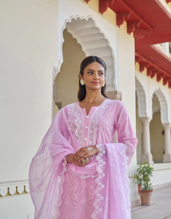Anumeha Rouge Embroidery Suit Set - Image 6