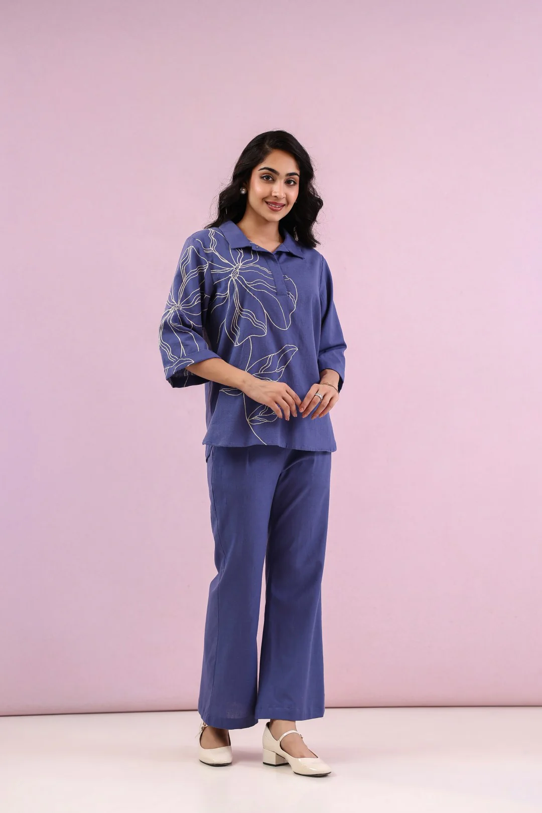 Raftar Ocean embroidery cotton co-ord set - Image 5