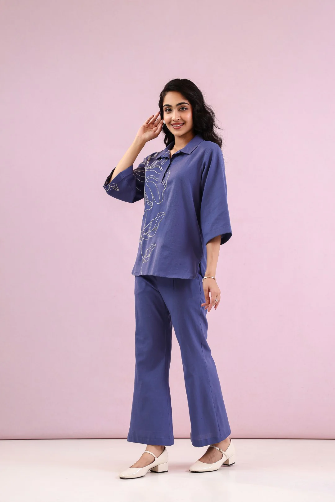 Raftar Ocean embroidery cotton co-ord set - Image 6