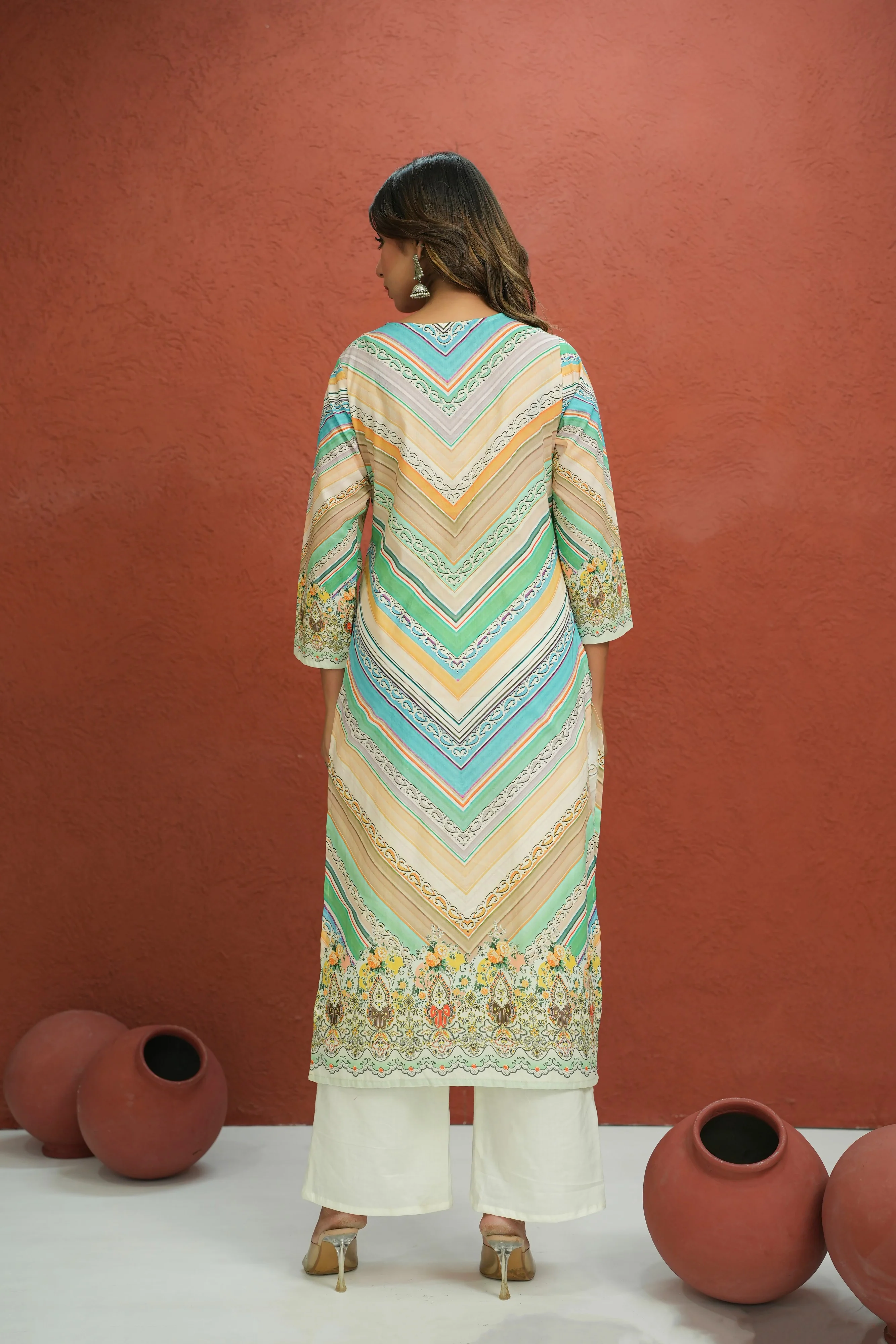 Baga Fern Printed Cotton Lawn Suit Set - Image 3