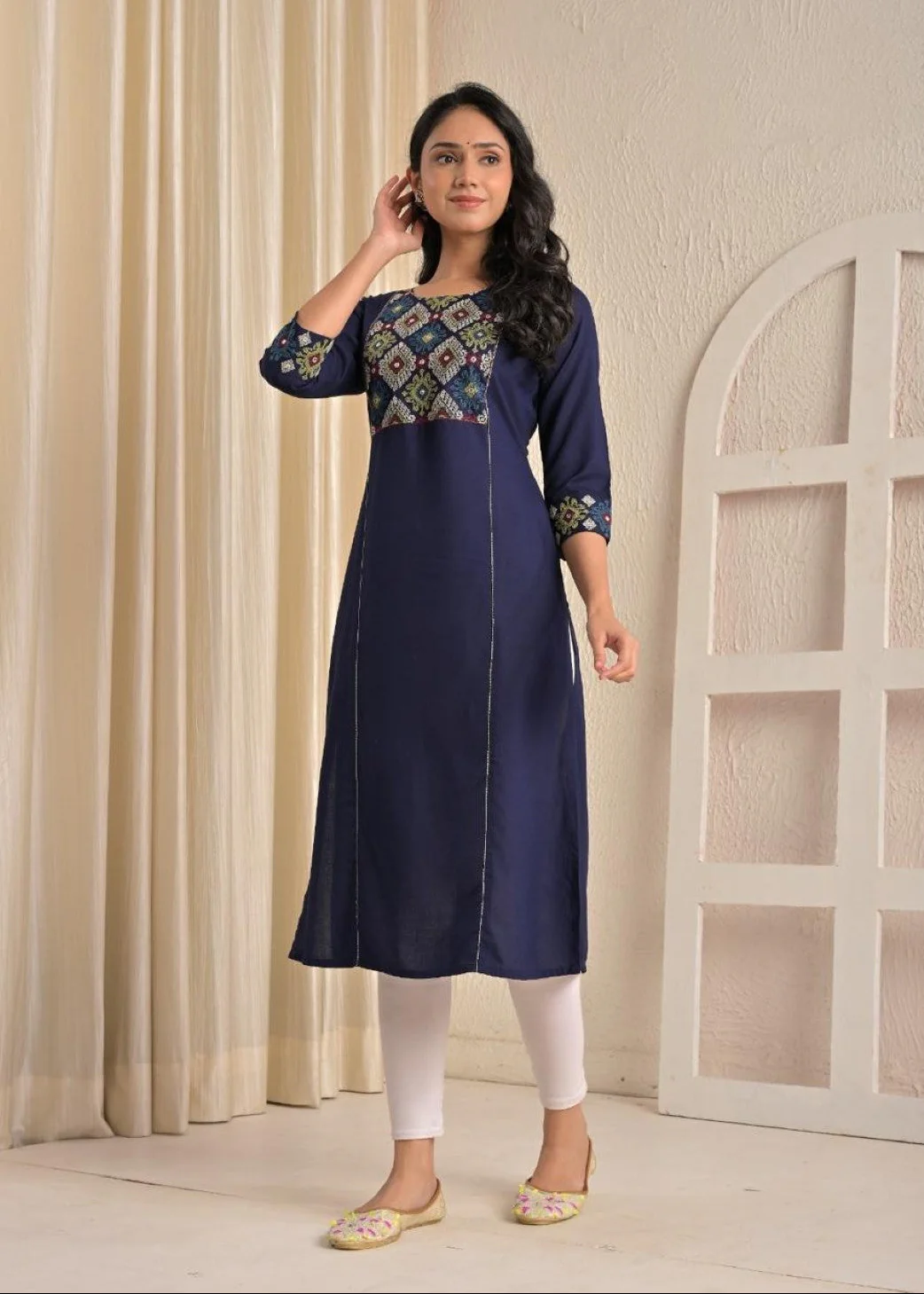 Chandri Twilight Embroidered Kurti - Image 3