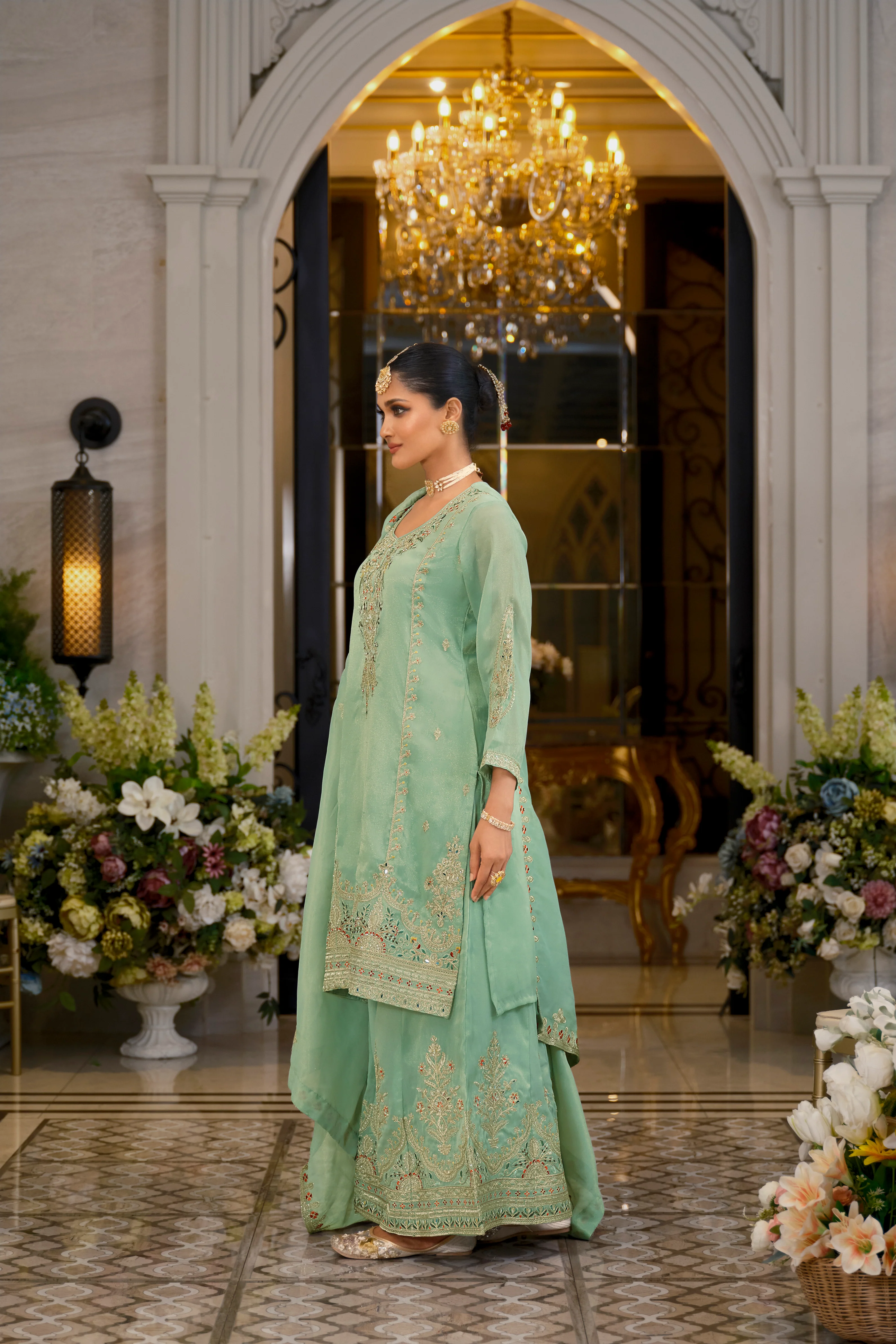 Tansu Fern Full Work  Heavy Gharara Set - Image 6