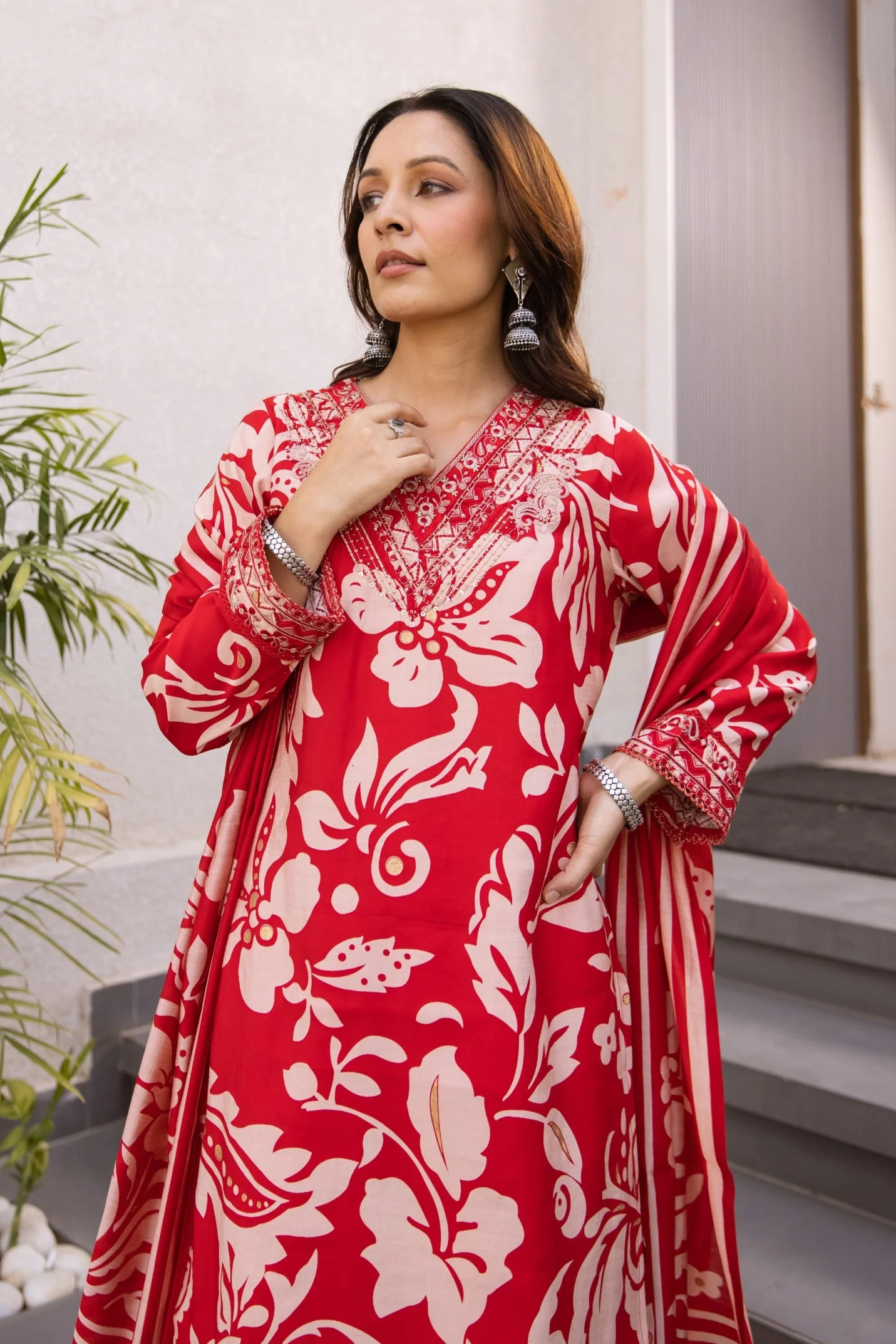Kabool madder work suit set - Image 2